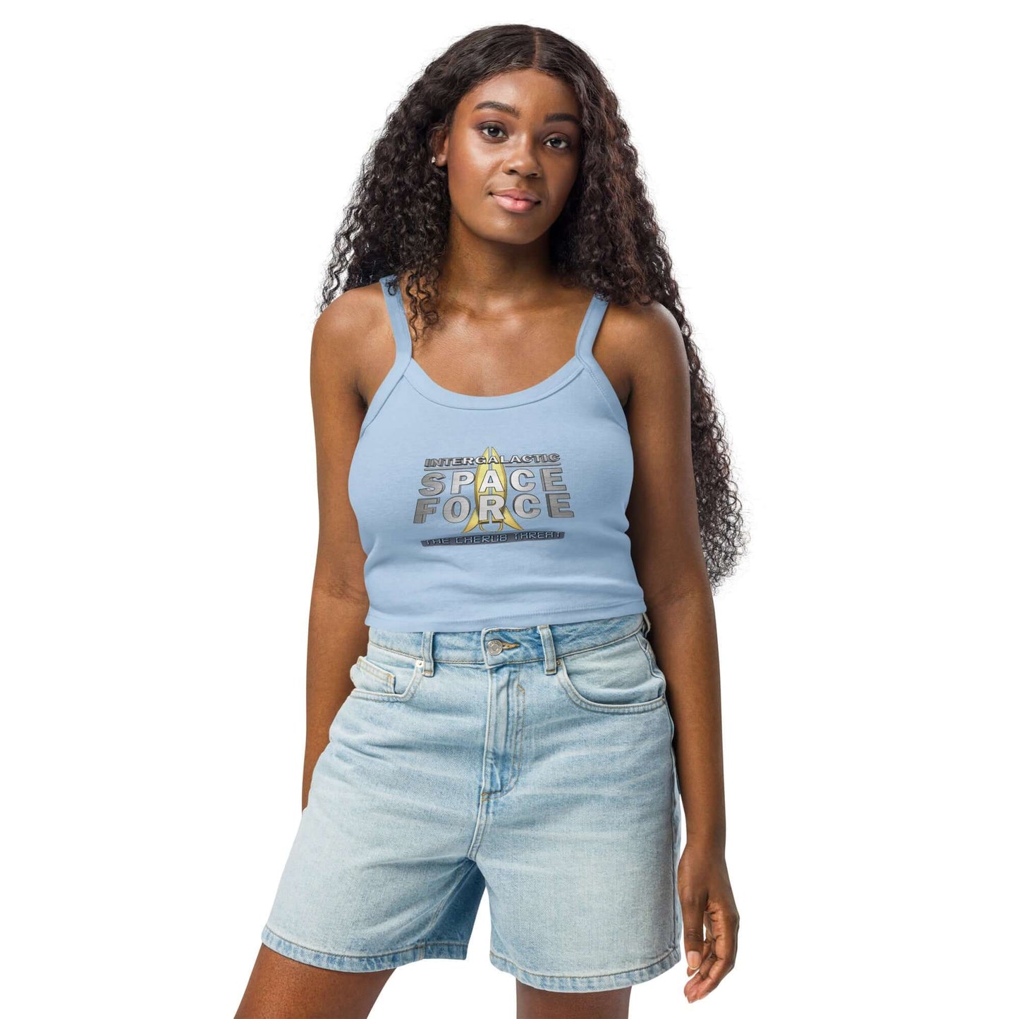 Woman's micro-rib tank top - Intergalactic Space Force - The Cherub Threat