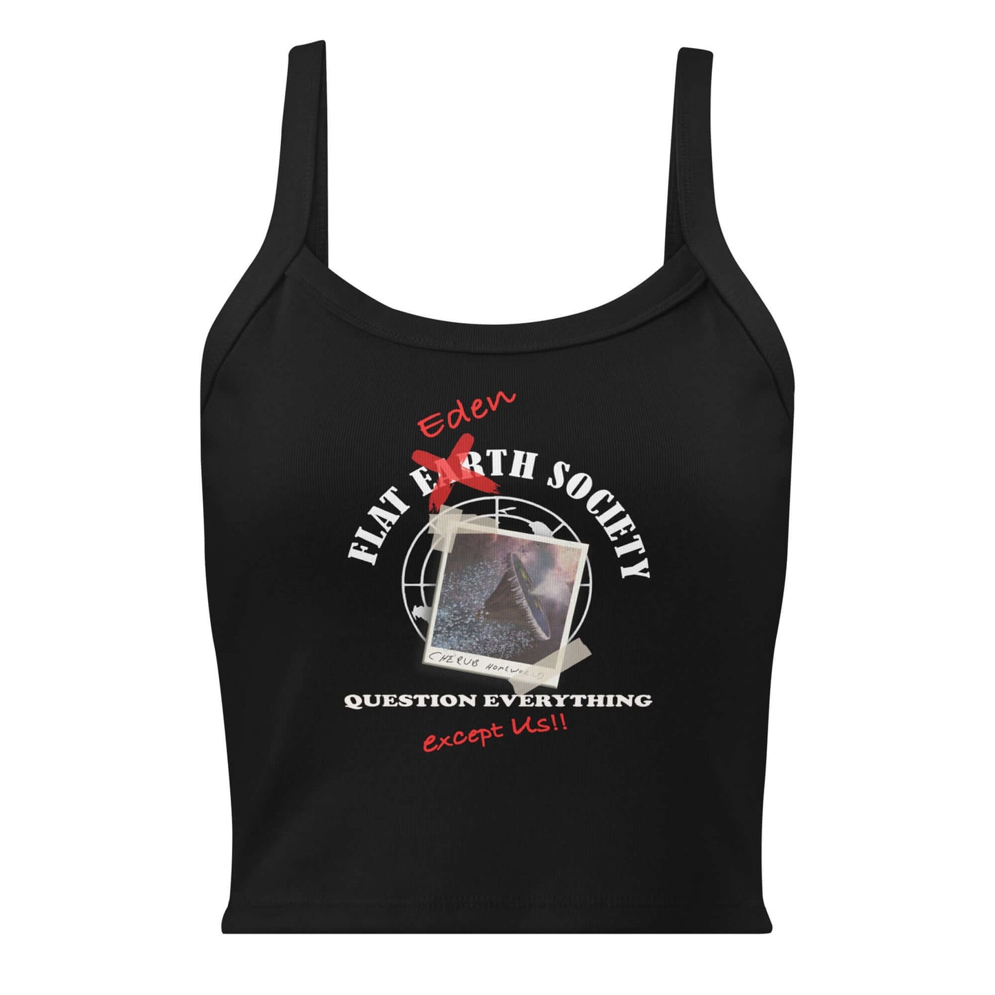 Women’s Micro-Rib Tank Top | Flat Eden Society Logo