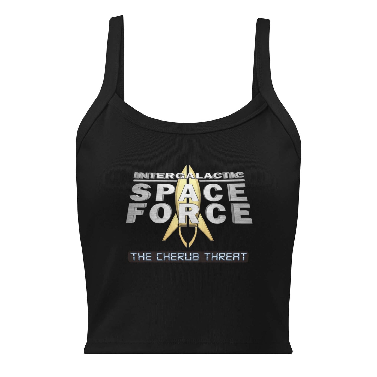 Woman's micro-rib tank top - Intergalactic Space Force - The Cherub Threat
