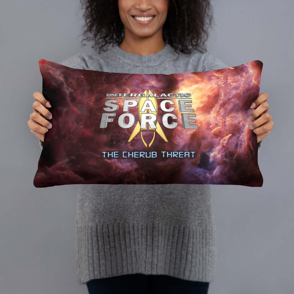 Throw Pillow | Intergalactic Space Force : The Cherub Threat - Throw Pillows -8956142_9513