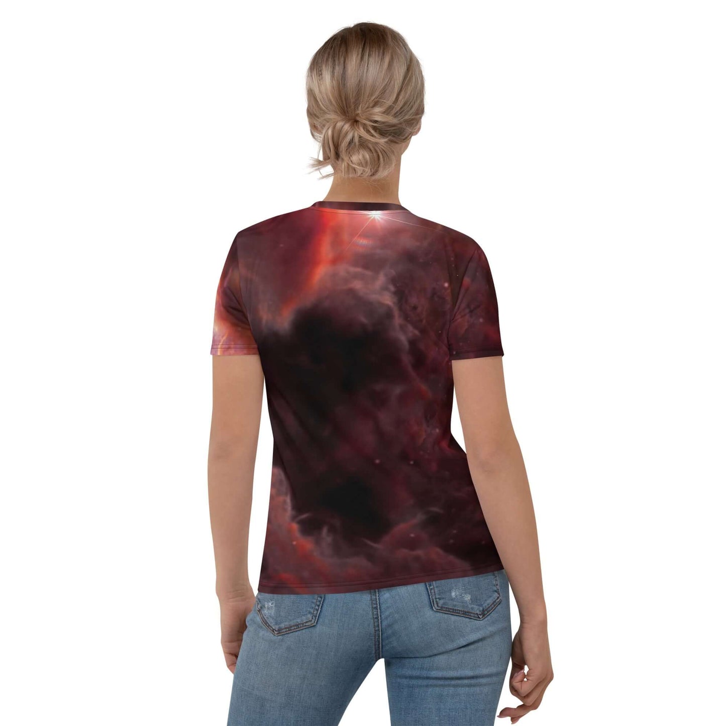 Women's All-Over Print T-shirt | Intergalactic Space Force | Nebula - Spectral Ink Shop - Shirts & Tops -