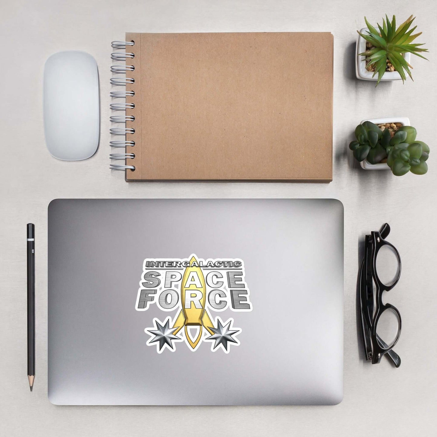 Bubble-free stickers | Intergalactic Space Force | Logo - Spectral Ink Shop - Stickers -2015980_10165
