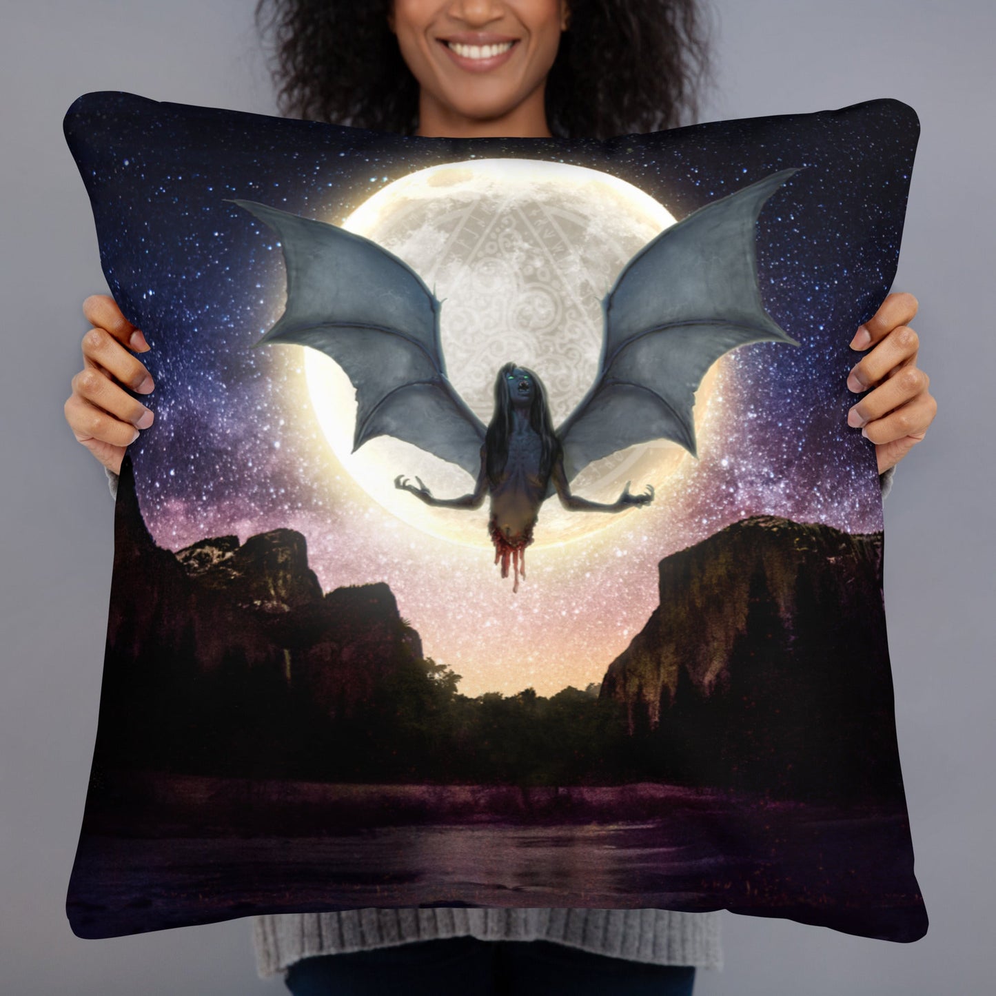 Decorative Throw Pillow | The Baby-Eater (without title) - Spectral Ink Shop - Throw Pillows -5351145_11075