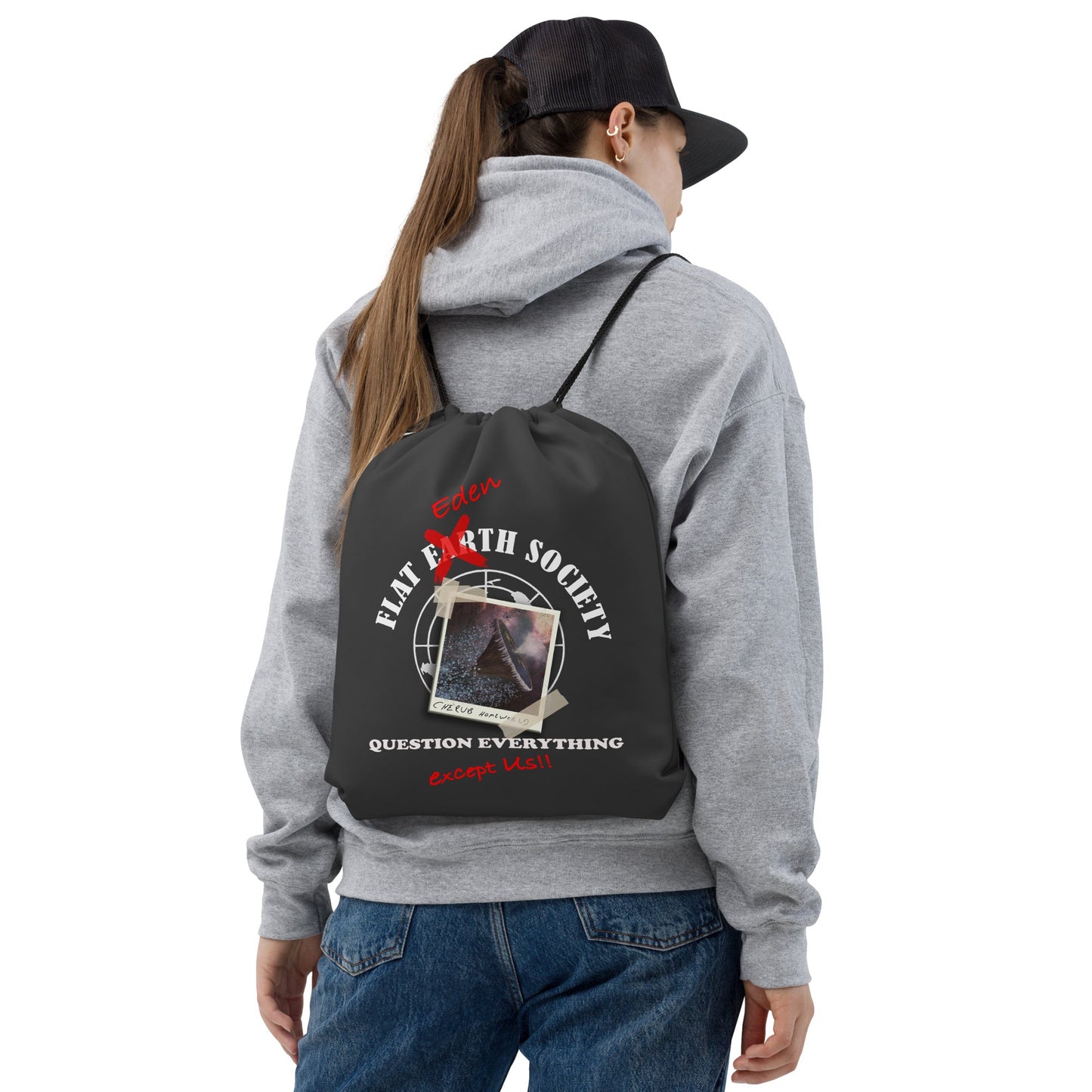 Drawstring bag | Intergalactic Space Force 2 | Flat Eden Society - Spectral Ink Shop - -5023341_8894