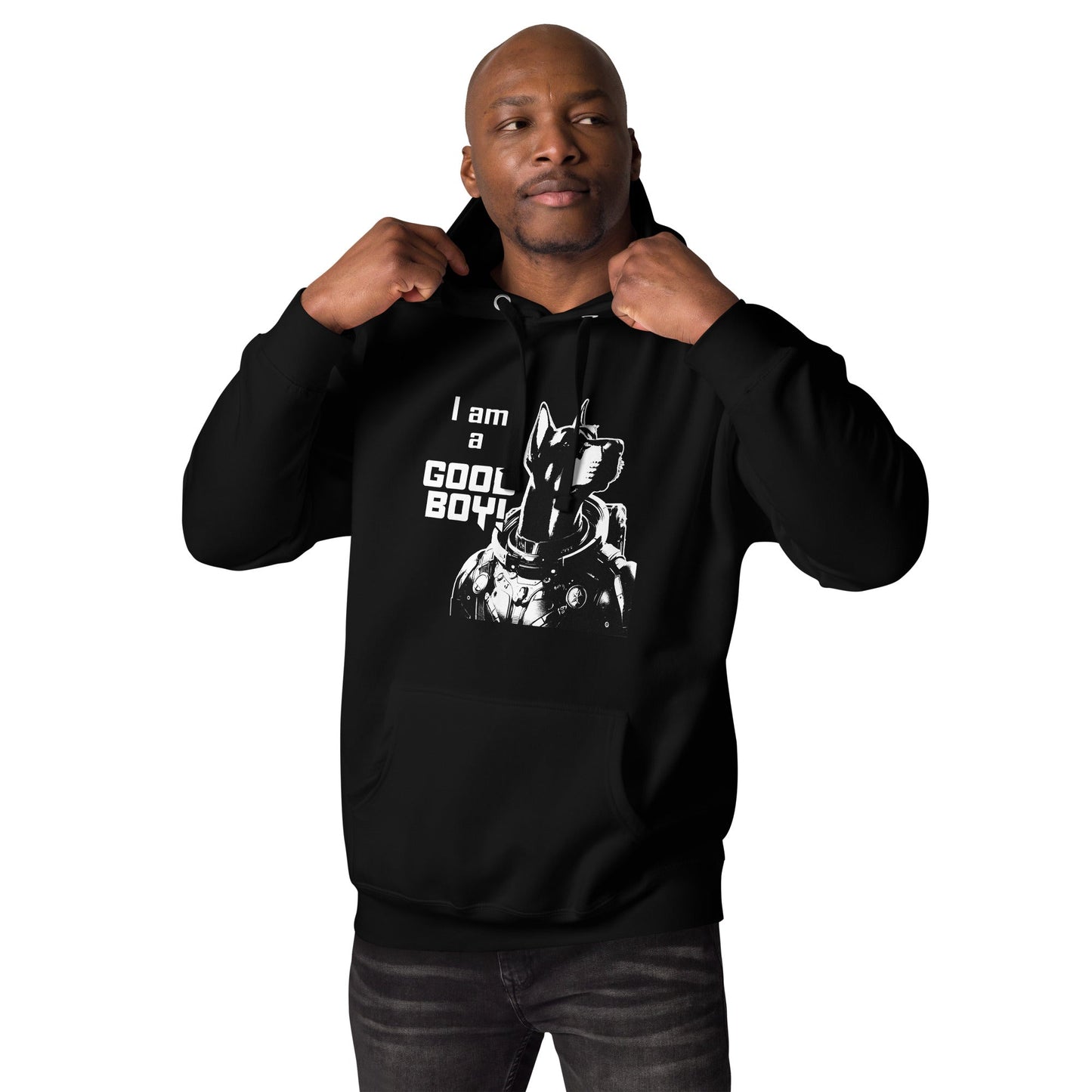 I Am a Good Boy Unisex Hoodie (Dark) - Join General Major in Saving the Galaxy! - Spectral Ink Shop - Sweaters and Hoodies -7202268_10779