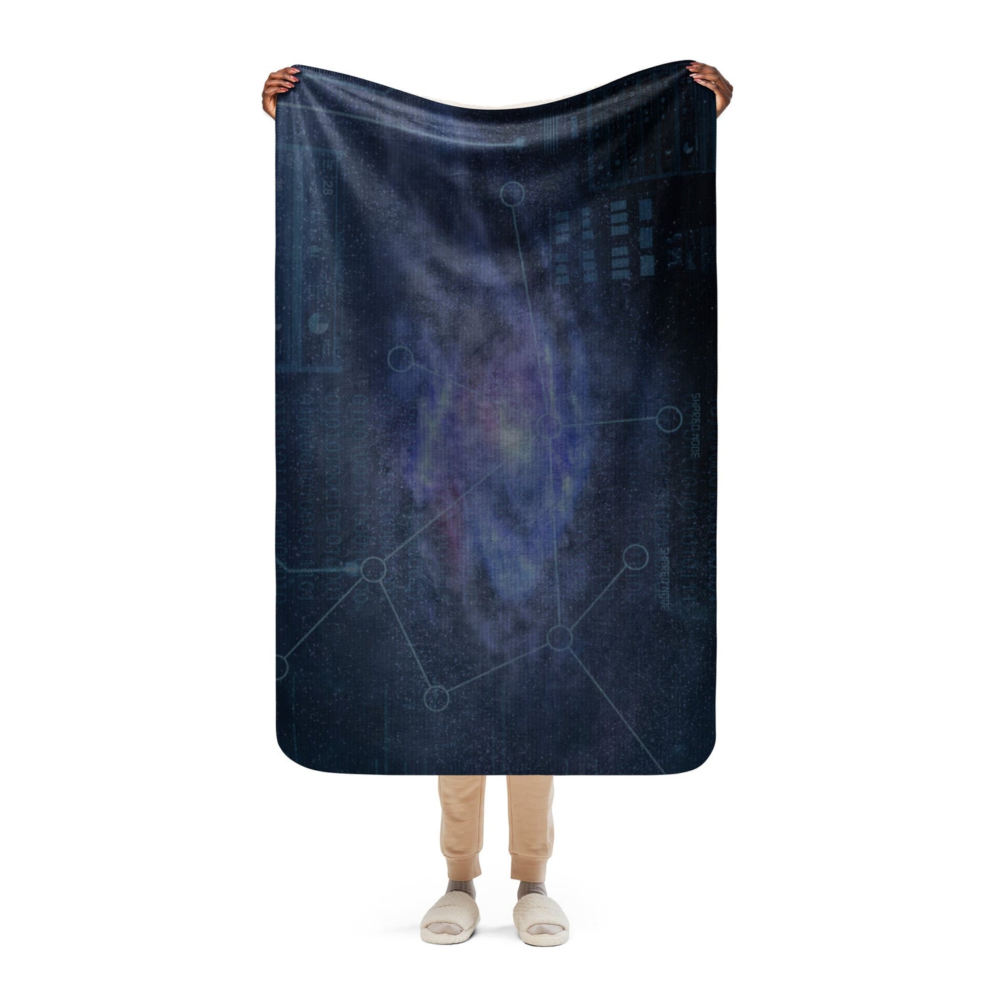 Intergalactic Space Force | Galaxy Map | Sherpa Blanket - Warp into Galactic Comfort with ISF - Spectral Ink Shop - -9565975_17483