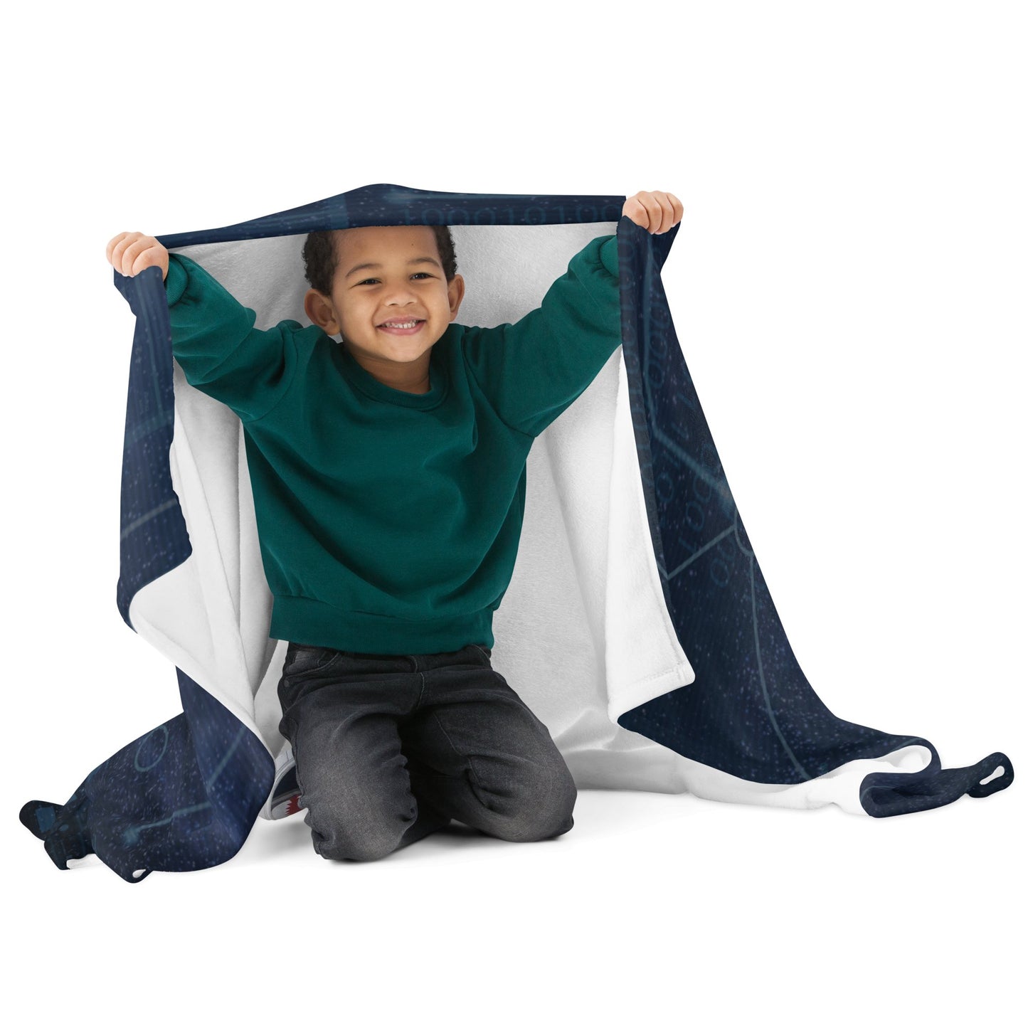 Intergalactic Space Force Throw Blanket - Embrace the Cosmic Comedy - Spectral Ink Shop - Blanket -8332815_10986