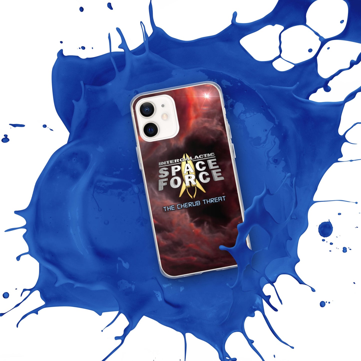 iPhone Case | Intergalactic Space Force 2 | Nebula and Logo - Spectral Ink Shop - Mobile Phone Cases -6149524_11704