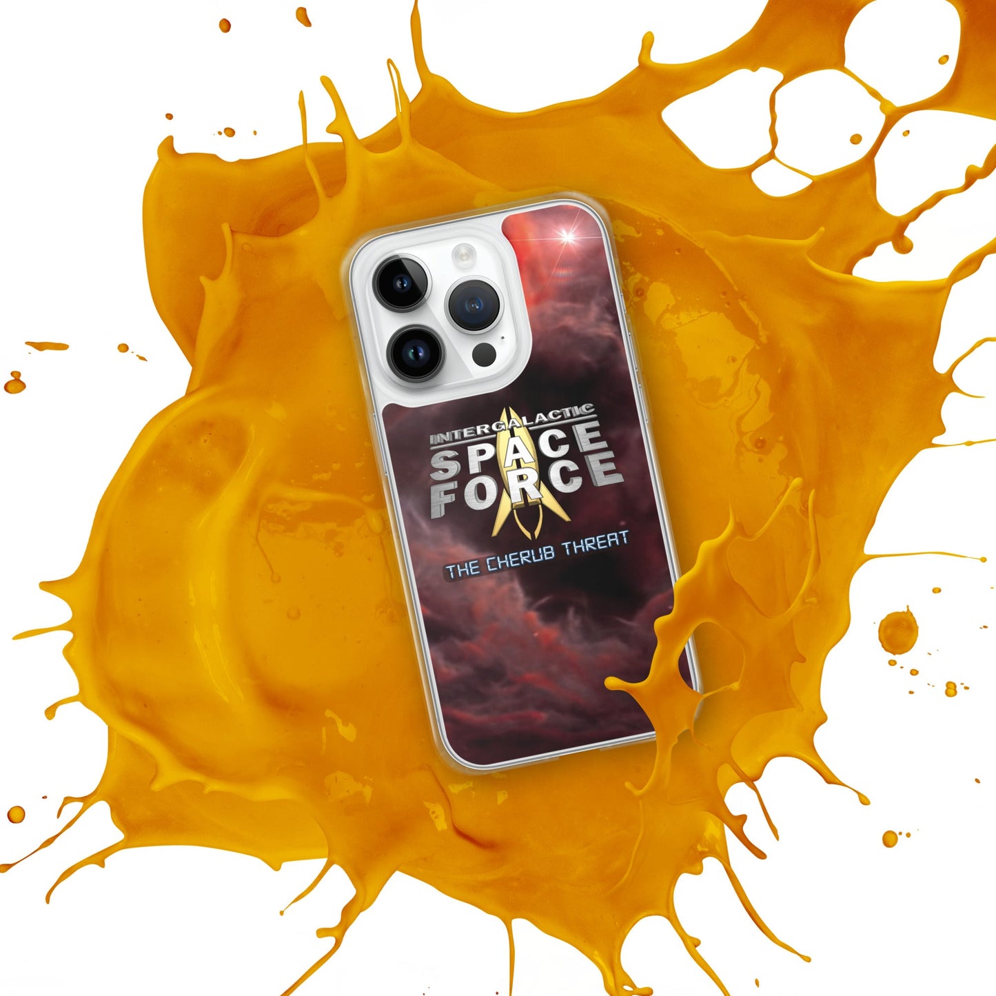 iPhone Case | Intergalactic Space Force 2 | Nebula and Logo - Spectral Ink Shop - Mobile Phone Cases -6149524_16241