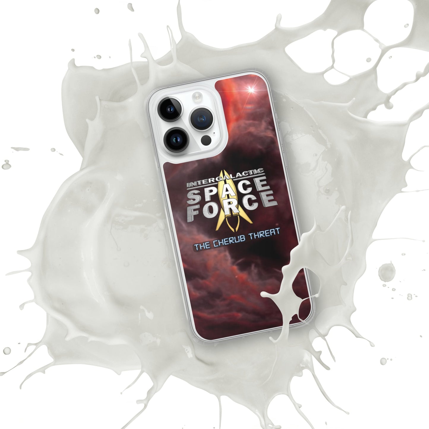 iPhone Case | Intergalactic Space Force 2 | Nebula and Logo - Spectral Ink Shop - Mobile Phone Cases -6149524_16243
