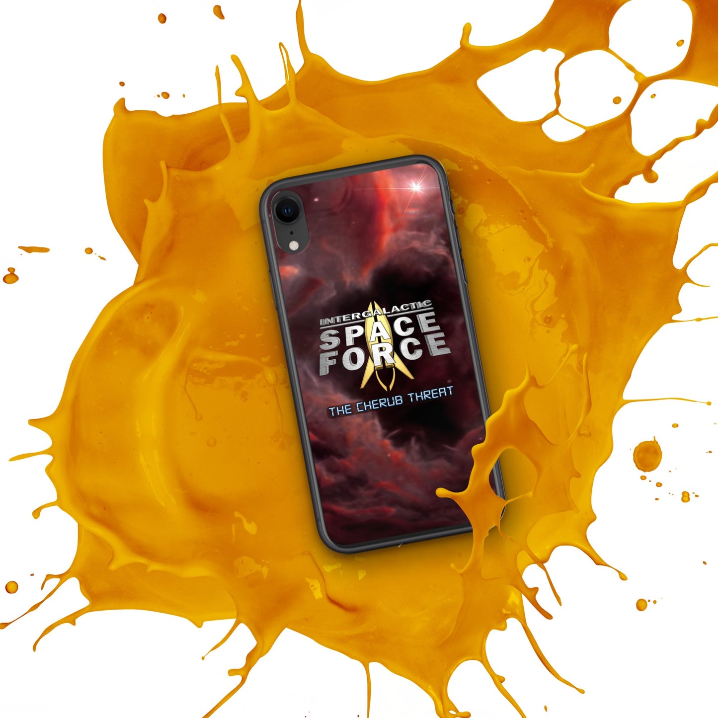 iPhone Case | Intergalactic Space Force 2 | Nebula and Logo - Spectral Ink Shop - Mobile Phone Cases -6149524_9621