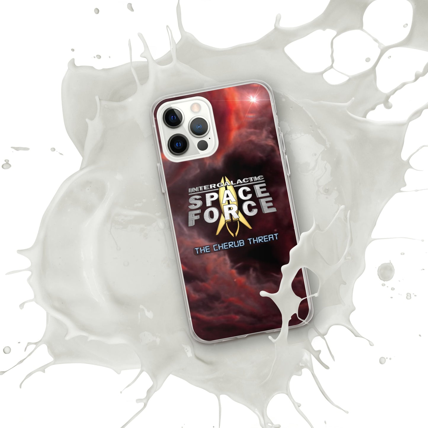 iPhone Case | Intergalactic Space Force 2 | Nebula and Logo - Spectral Ink Shop - Mobile Phone Cases -6149524_11705