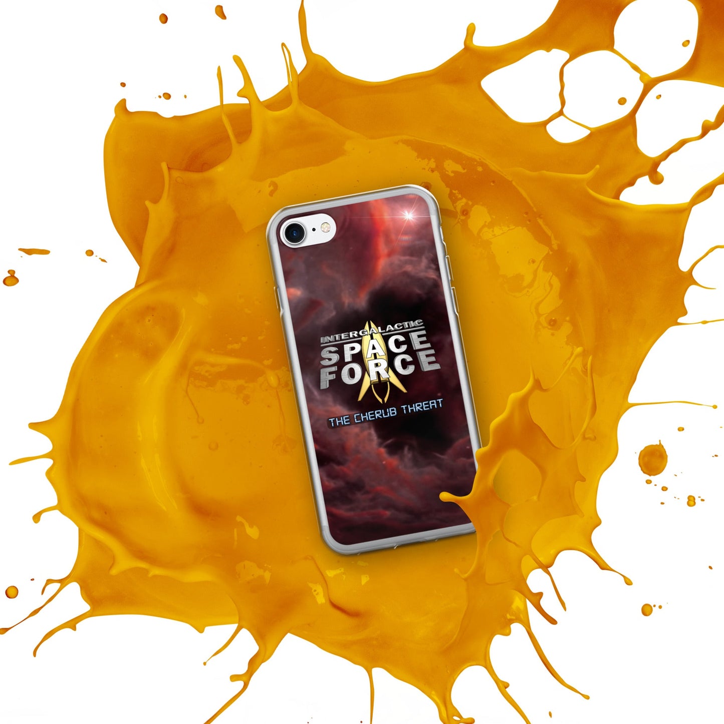 iPhone Case | Intergalactic Space Force 2 | Nebula and Logo - Spectral Ink Shop - Mobile Phone Cases -6149524_7910
