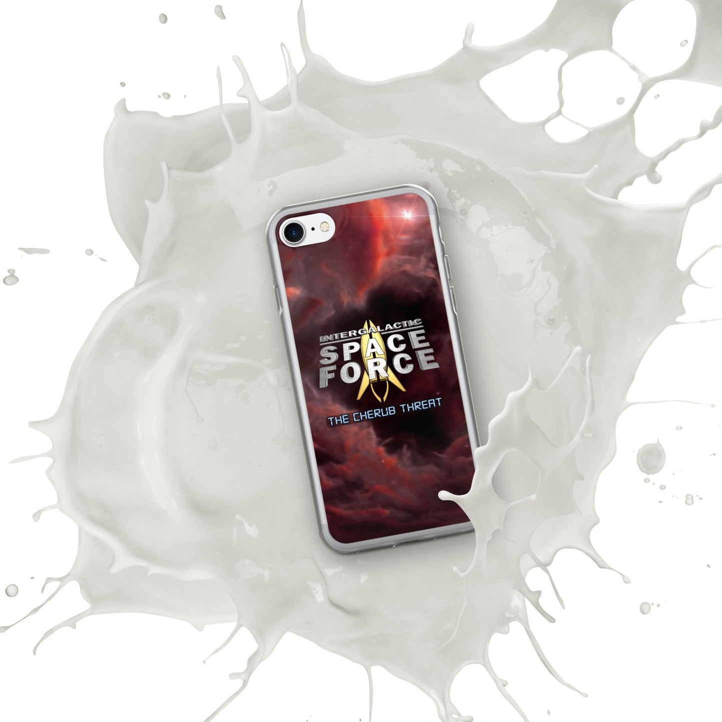 iPhone Case | Intergalactic Space Force 2 | Nebula and Logo - Spectral Ink Shop - Mobile Phone Cases -6149524_7910