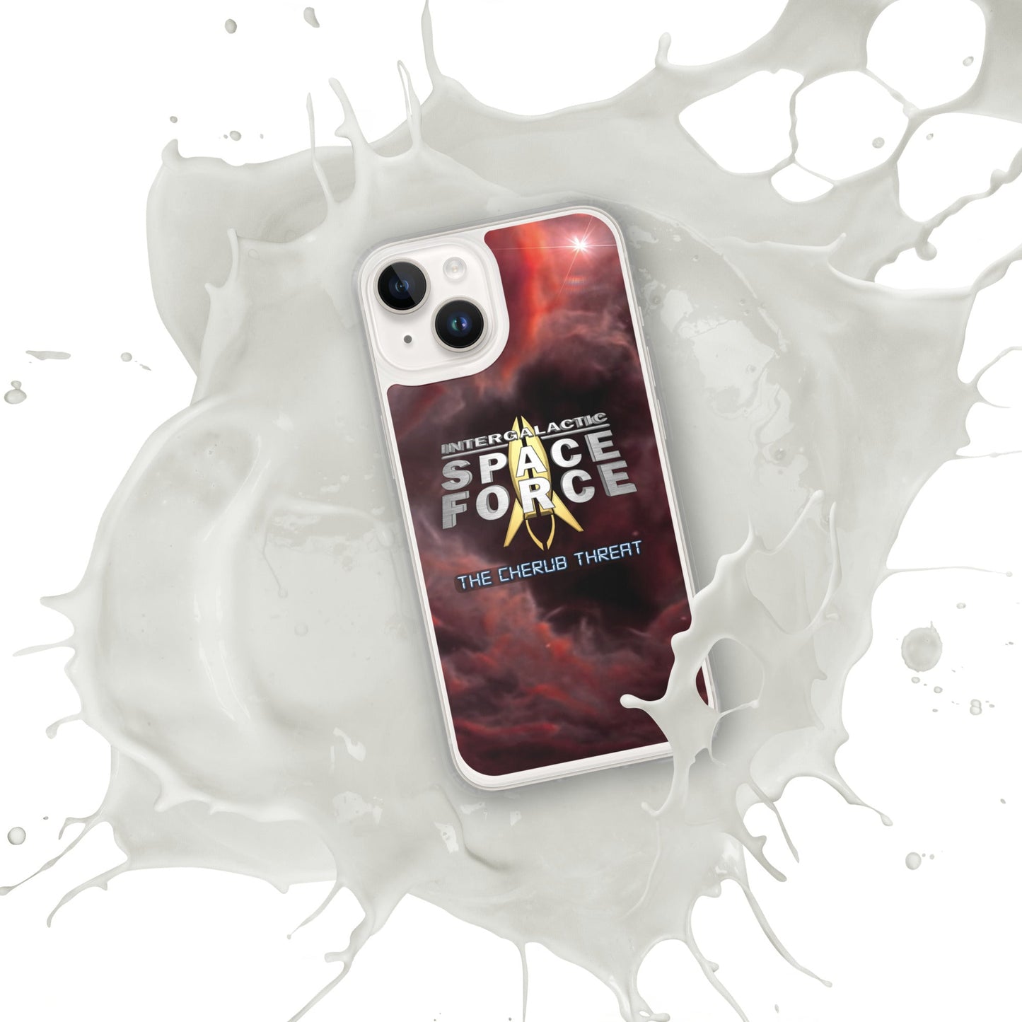 iPhone Case | Intergalactic Space Force 2 | Nebula and Logo - Spectral Ink Shop - Mobile Phone Cases -6149524_16240