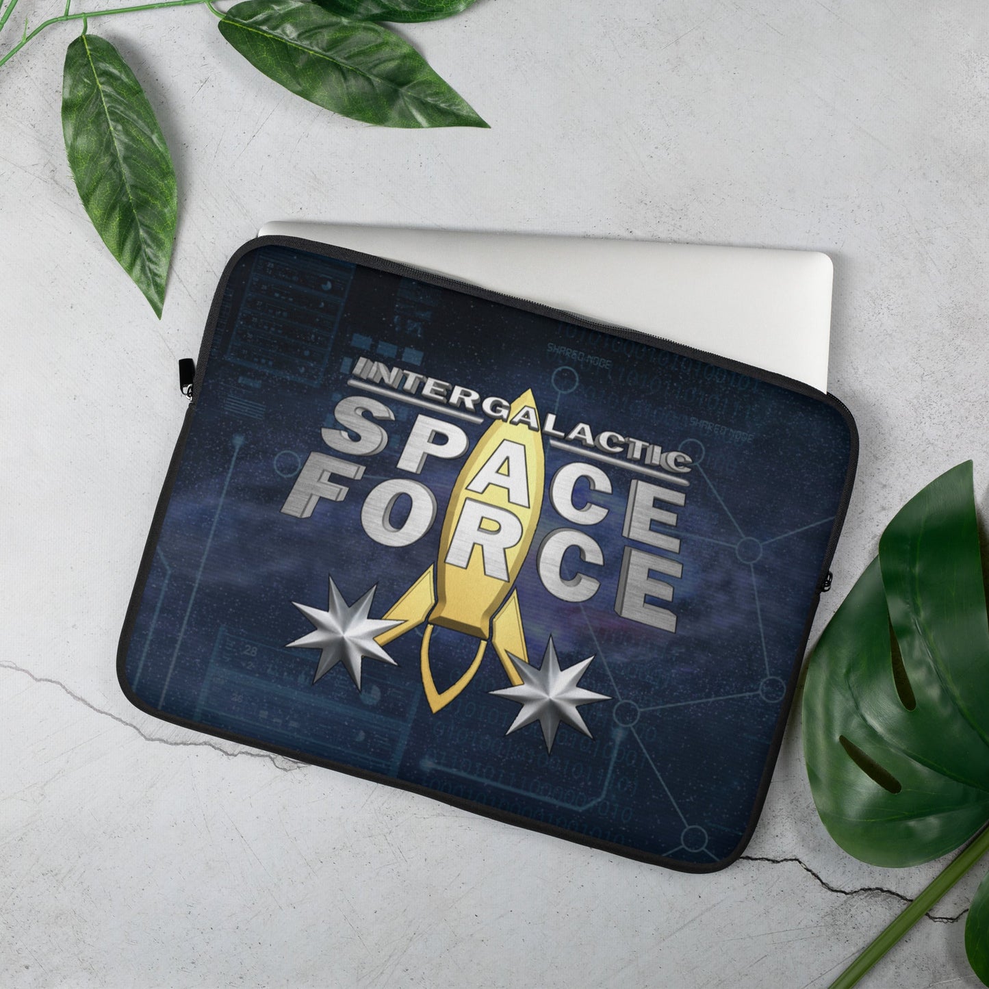 Laptop Sleeve | Intergalactic Space Force - Spectral Ink Shop - Laptop Sleeve -9381936_10985
