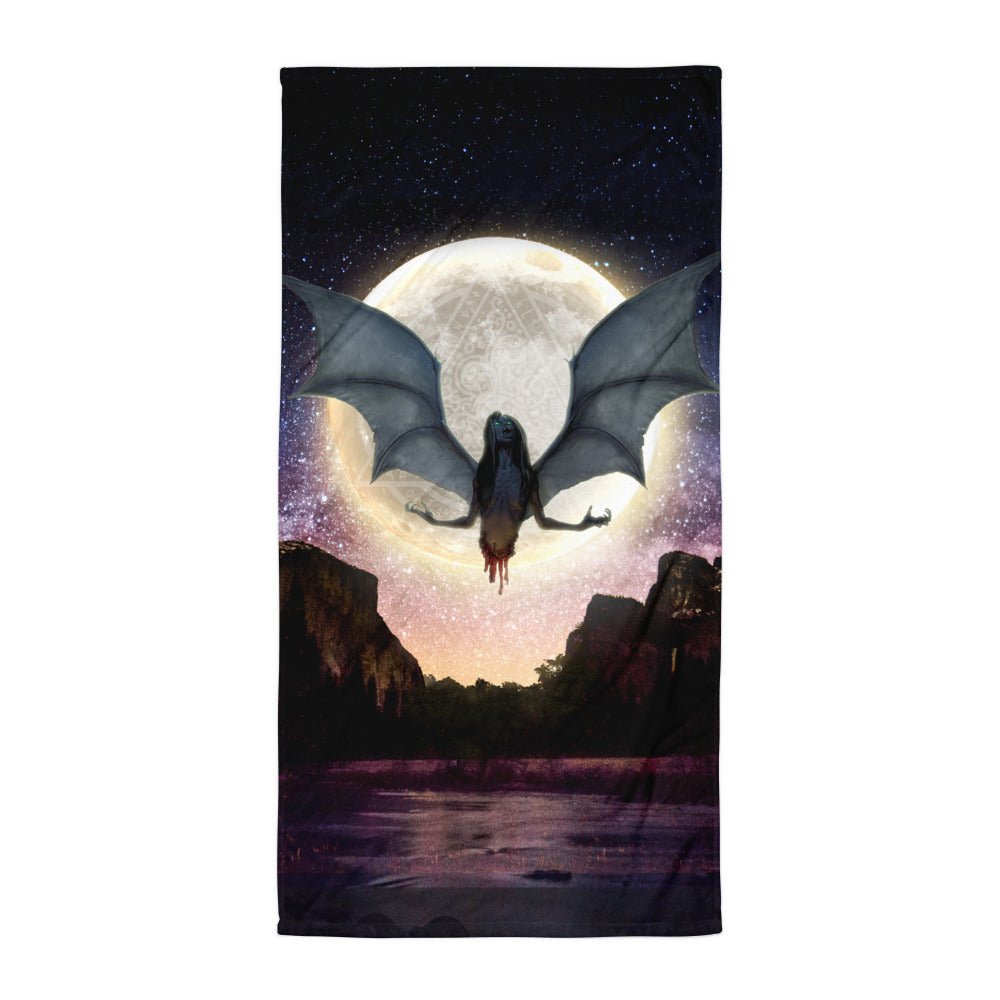 Luxury Beach Towel | The Baby-Eater | Manananggal - Spectral Ink Shop - Beach Towels -4618918_8874