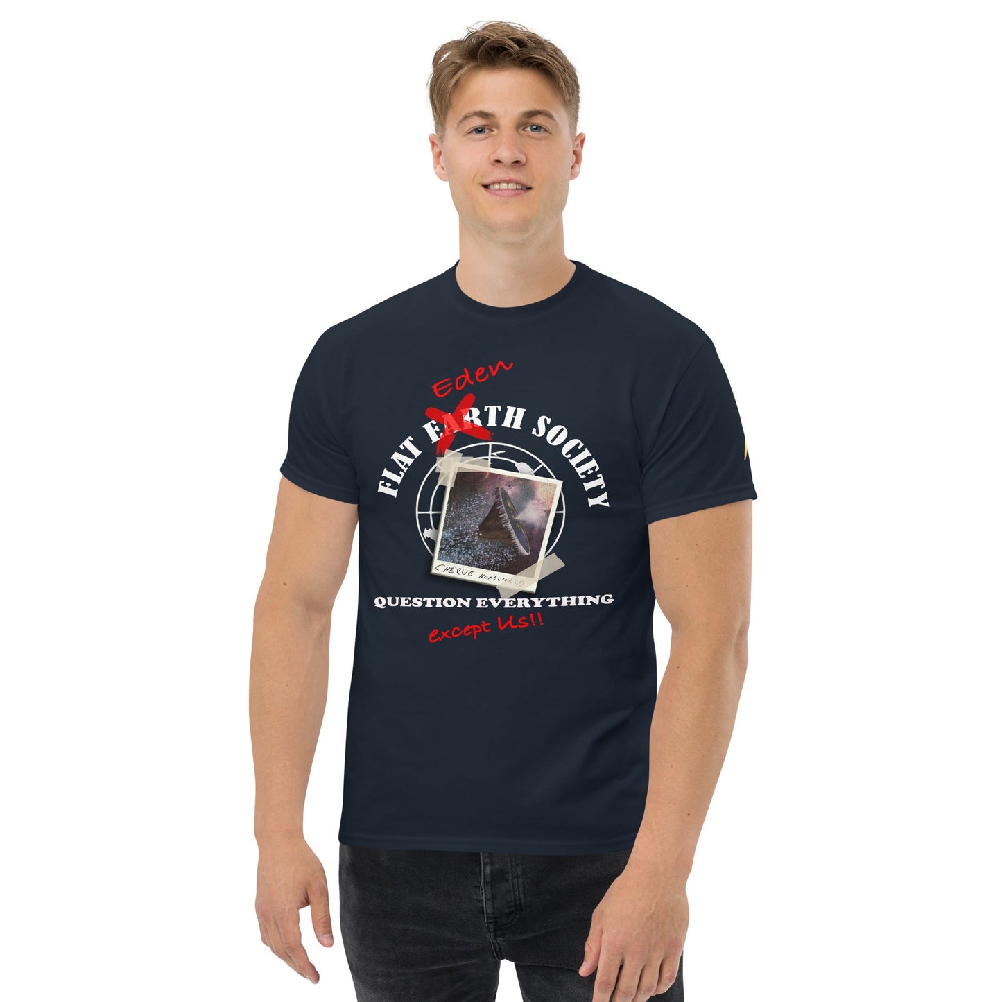 Men's classic tee | Intergalactic Space Force | Flat Eden Society - Spectral Ink Shop - T-Shirt -6332248_11561