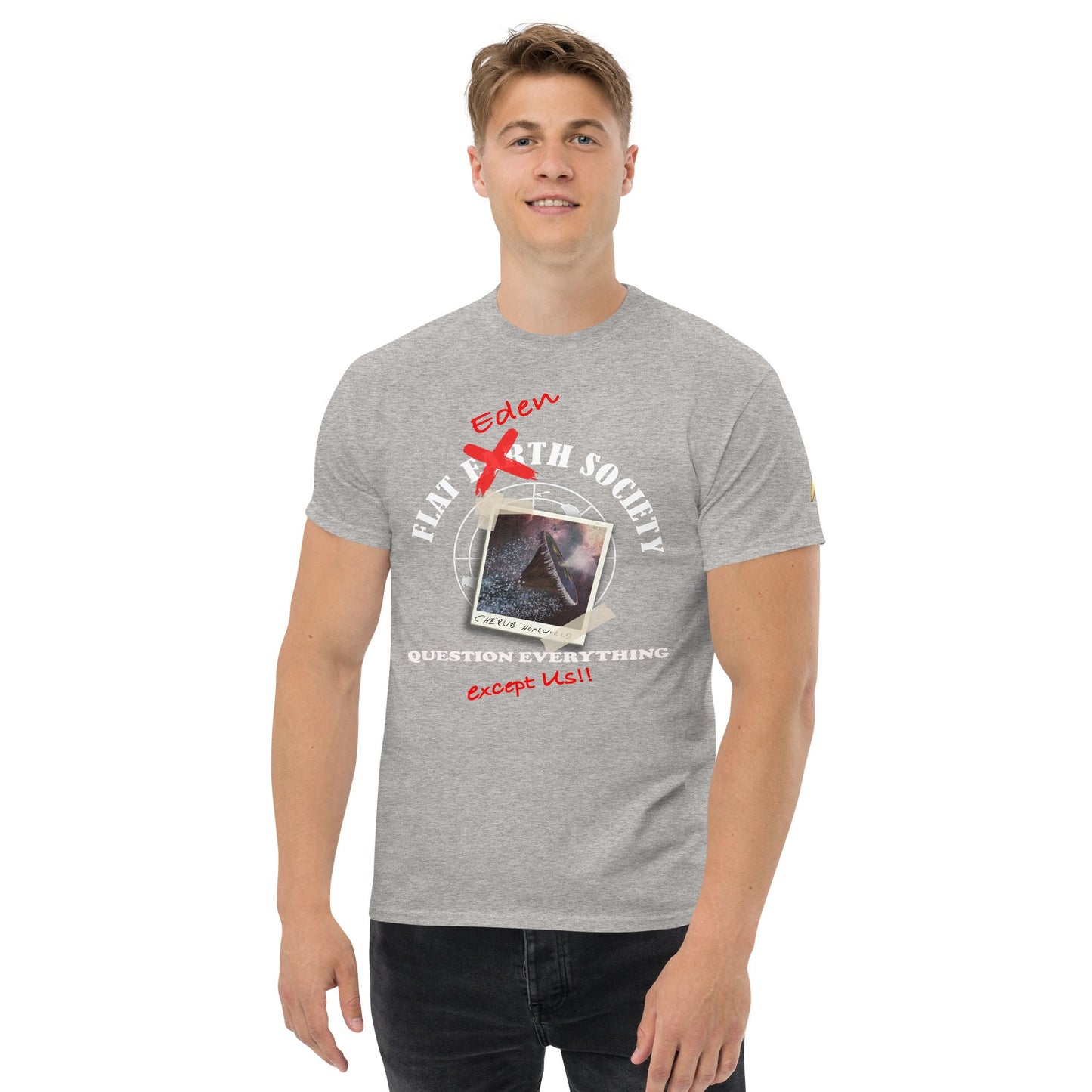 Men's classic tee | Intergalactic Space Force | Flat Eden Society - Spectral Ink Shop - T-Shirt -6332248_11571