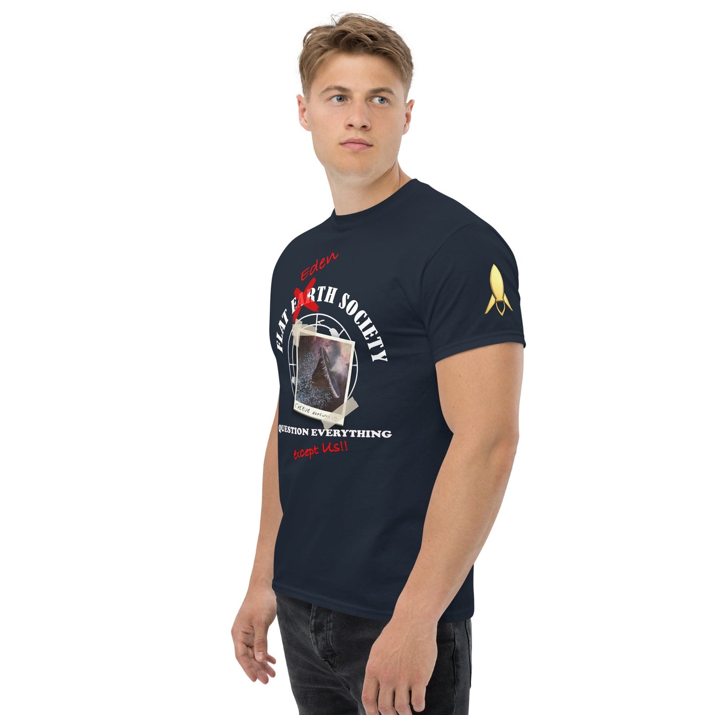 Men's classic tee | Intergalactic Space Force | Flat Eden Society - Spectral Ink Shop - T-Shirt -6332248_11561