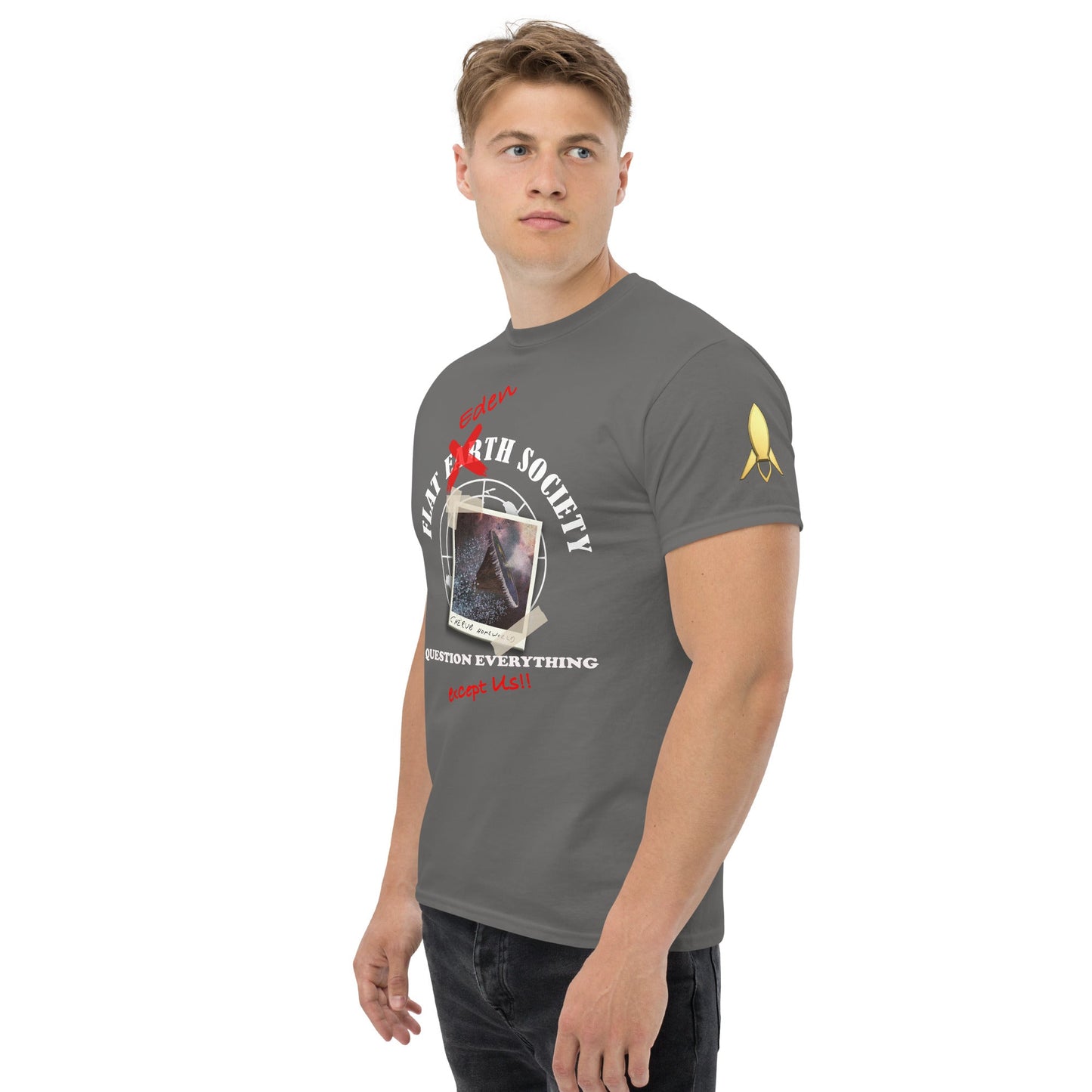 Men's classic tee | Intergalactic Space Force | Flat Eden Society - Spectral Ink Shop - T-Shirt -6332248_15831