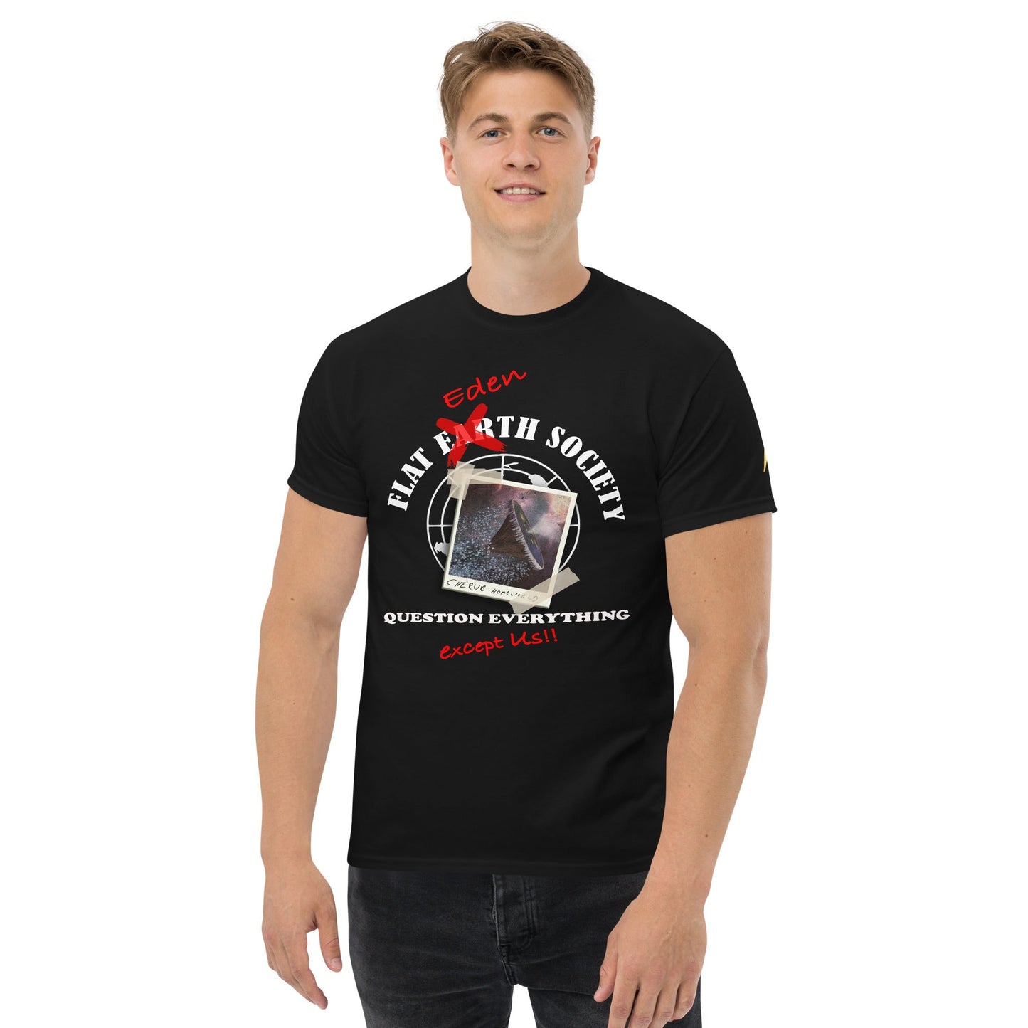 Men's classic tee | Intergalactic Space Force | Flat Eden Society - Spectral Ink Shop - T-Shirt -6332248_11546