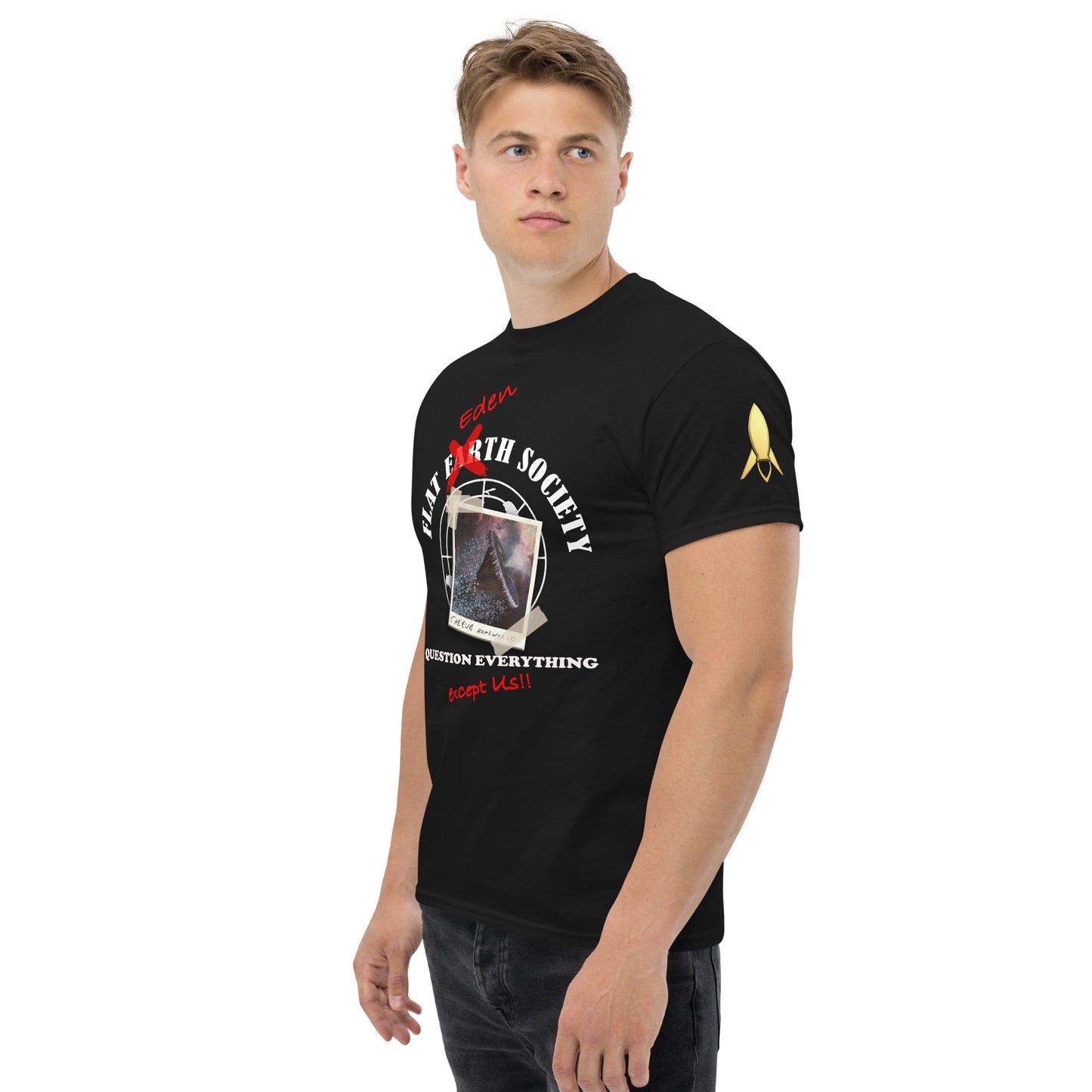 Men's classic tee | Intergalactic Space Force | Flat Eden Society - Spectral Ink Shop - T-Shirt -6332248_11546