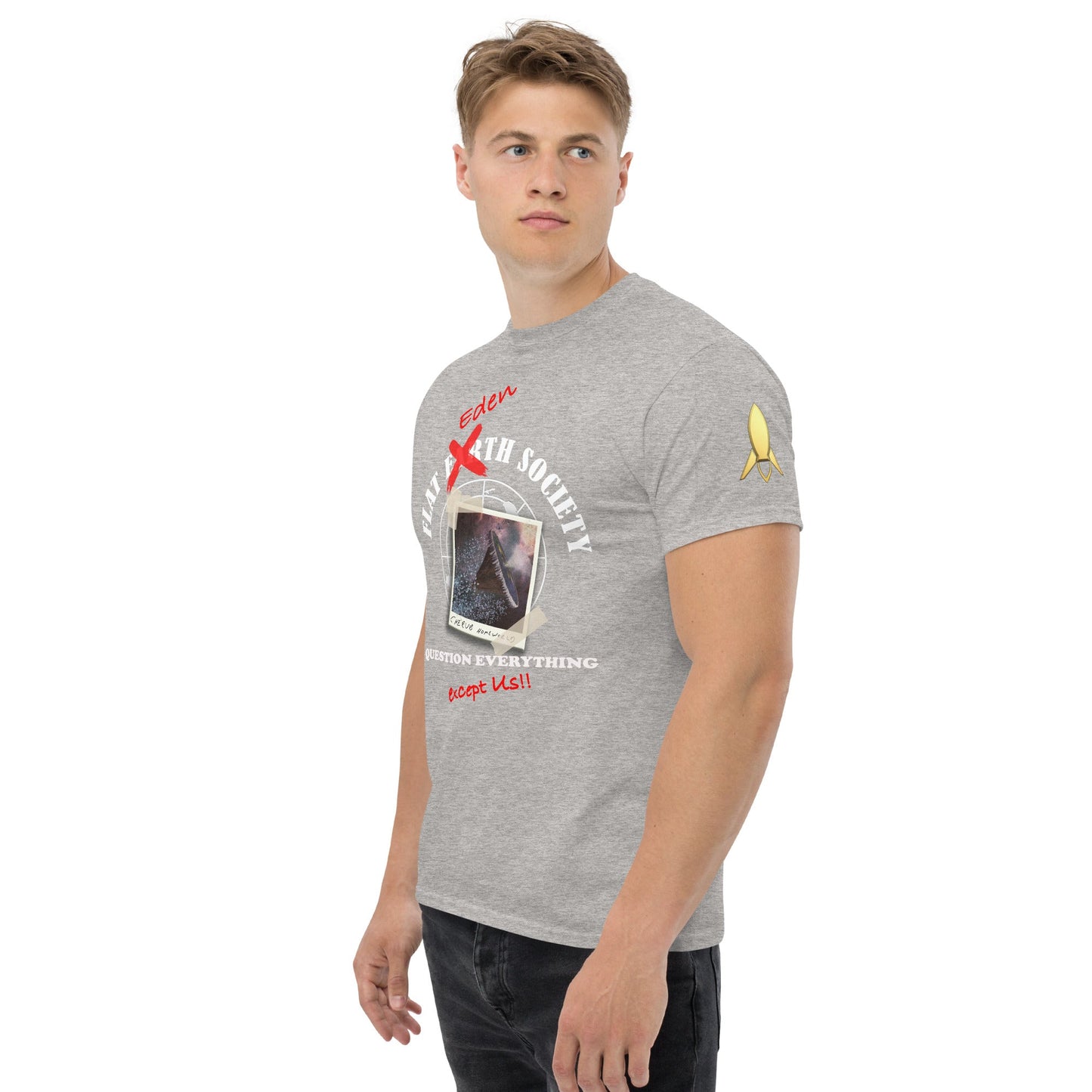 Men's classic tee | Intergalactic Space Force | Flat Eden Society - Spectral Ink Shop - T-Shirt -6332248_11571