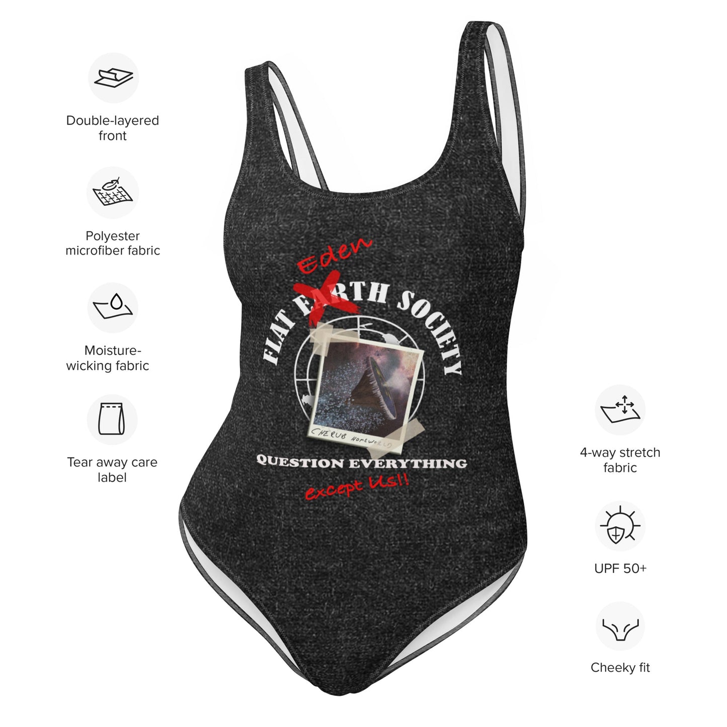 One-Piece Swimsuit | Intergalactic Space Force 2 | Flat Eden Society - Spectral Ink Shop - Swimwear -2102219_9014