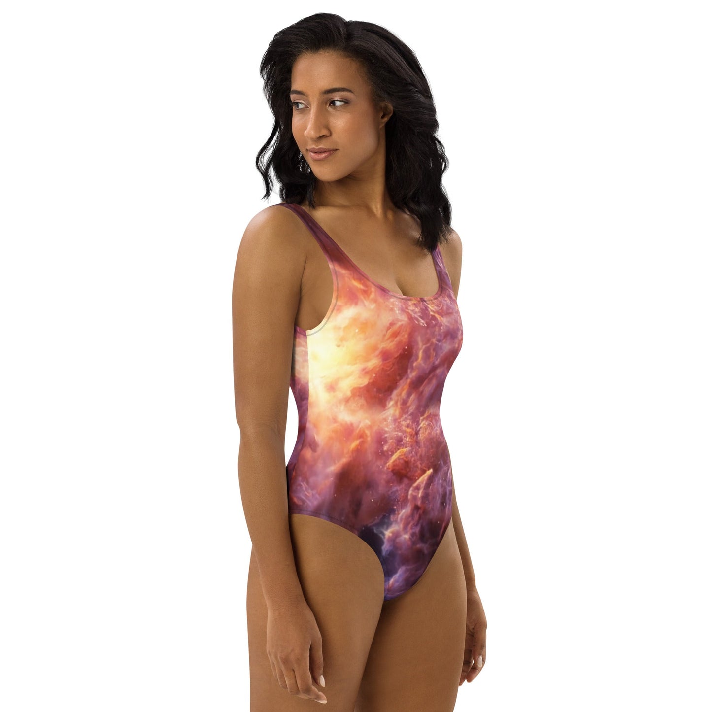 One-Piece Swimsuit | Intergalactic Space Force 2 } Nebula - Spectral Ink Shop - Swimwear -7472308_9014