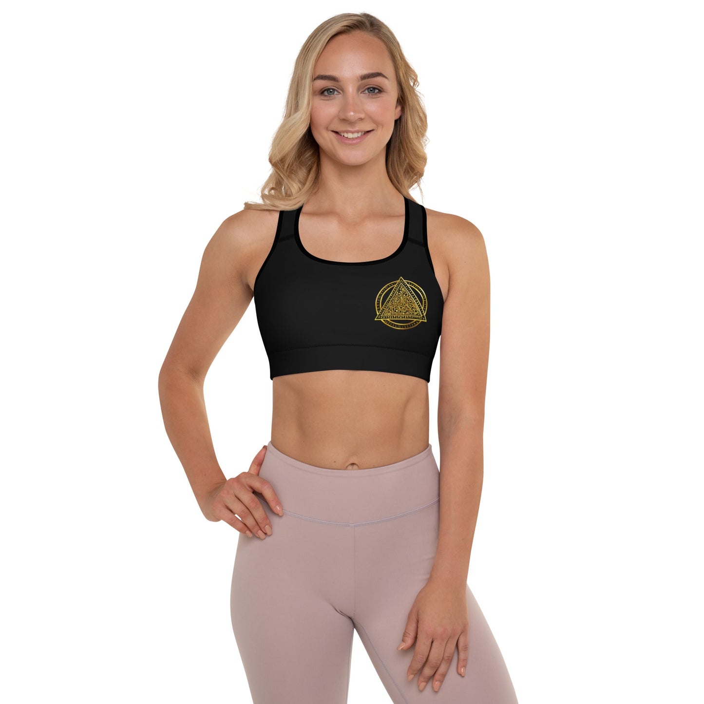 Padded Sports Bra | The Last Rite | Logo - Spectral Ink Shop - Sports Bra -6884686_10862