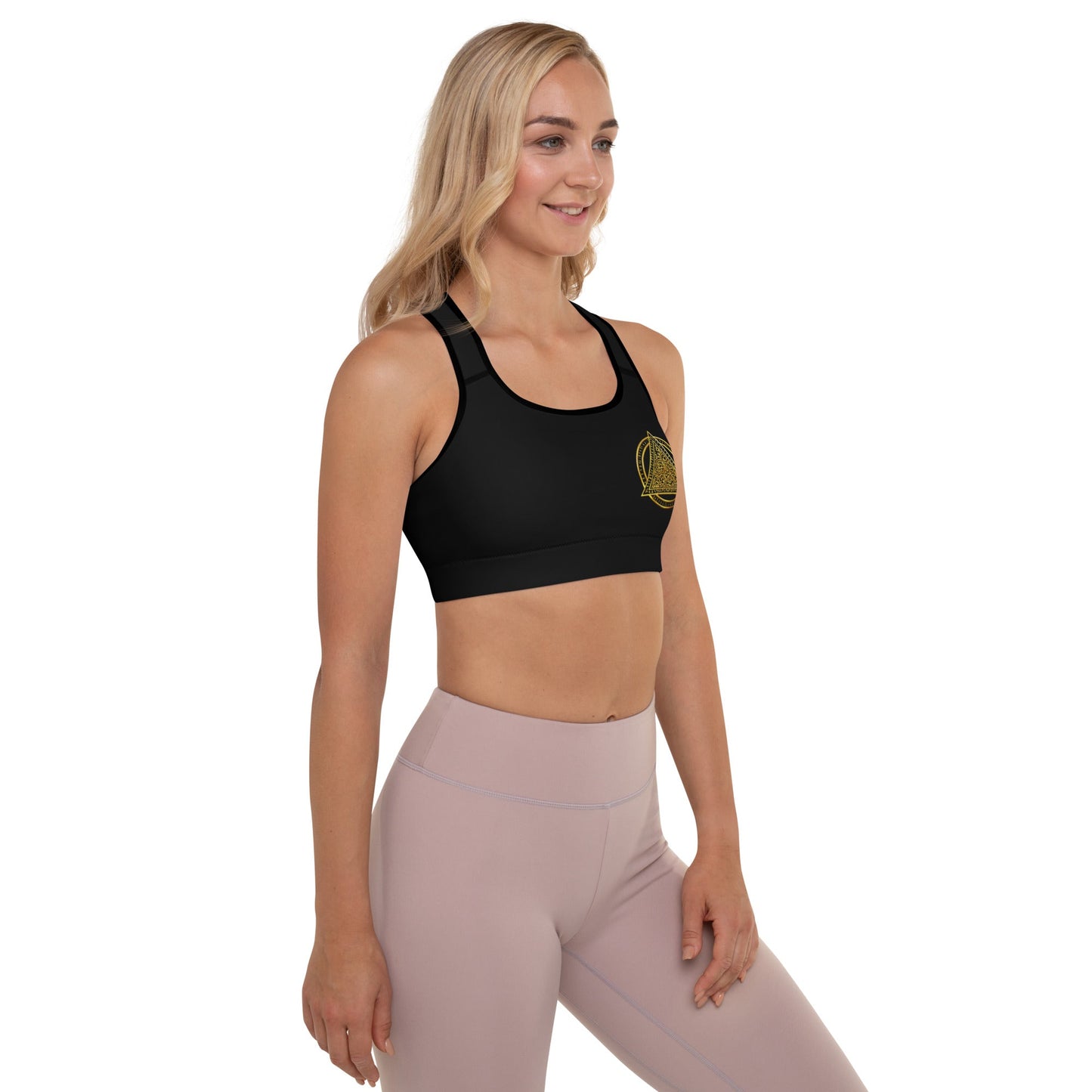 Padded Sports Bra | The Last Rite | Logo - Spectral Ink Shop - Sports Bra -6884686_10862