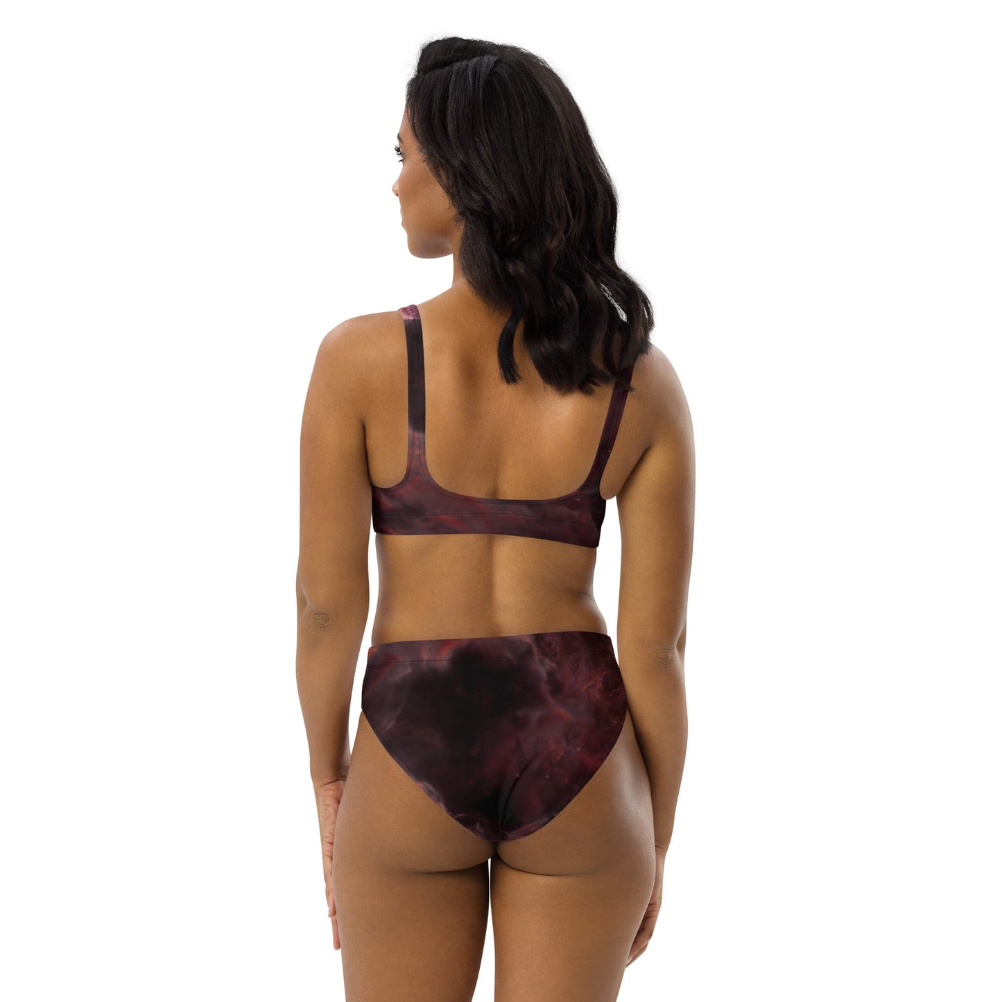 Recycled high-waisted bikini | Intergalactic Space Force 2 | Nebula - Spectral Ink Shop - Swimwear -7648269_12028