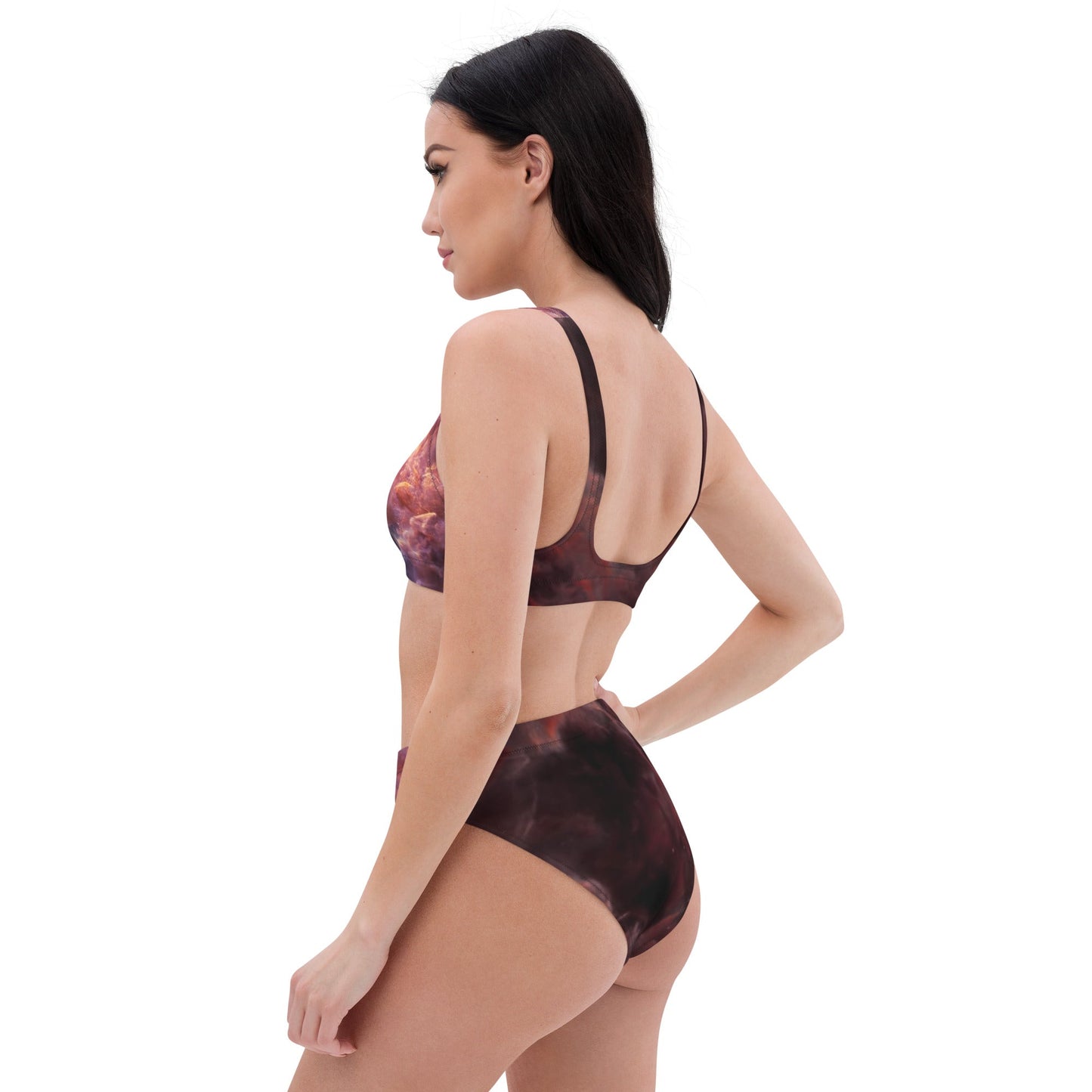 Recycled high-waisted bikini | Intergalactic Space Force 2 | Nebula - Spectral Ink Shop - Swimwear -7648269_12028