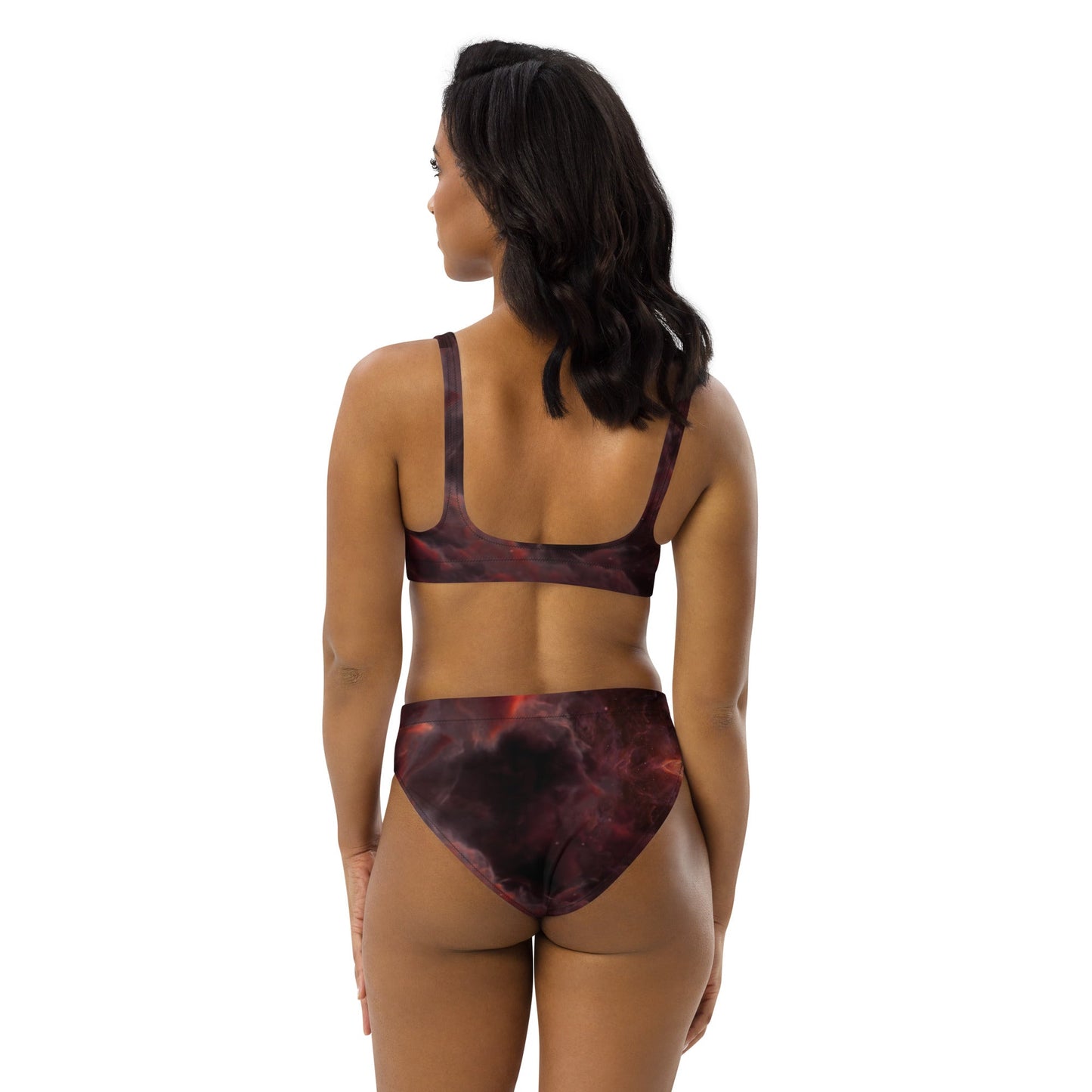 Recycled high-waisted bikini | Intergalactic Space Force | Nebula - Spectral Ink Shop - Bikini -3623801_12028