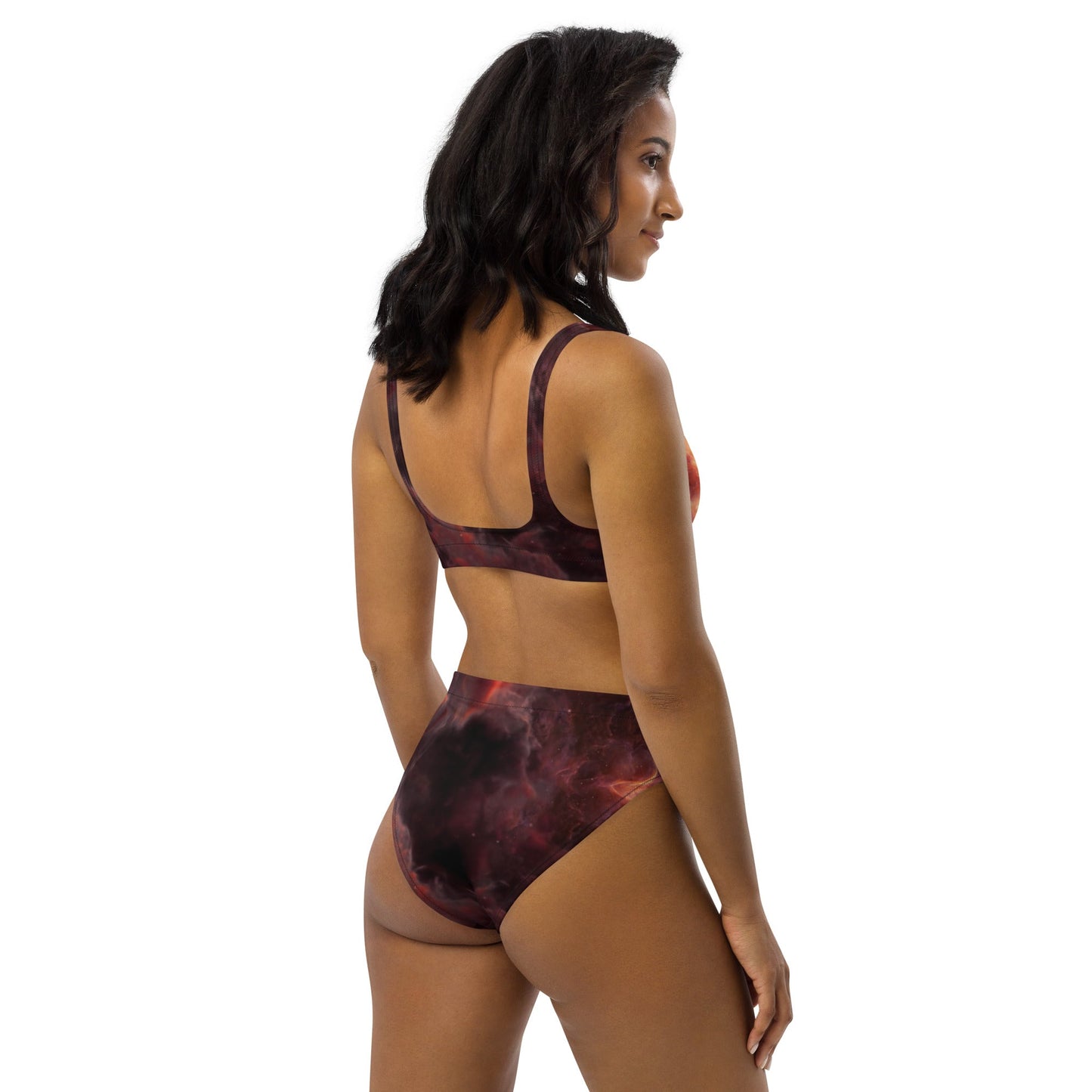 Recycled high-waisted bikini | Intergalactic Space Force | Nebula - Spectral Ink Shop - Bikini -3623801_12028