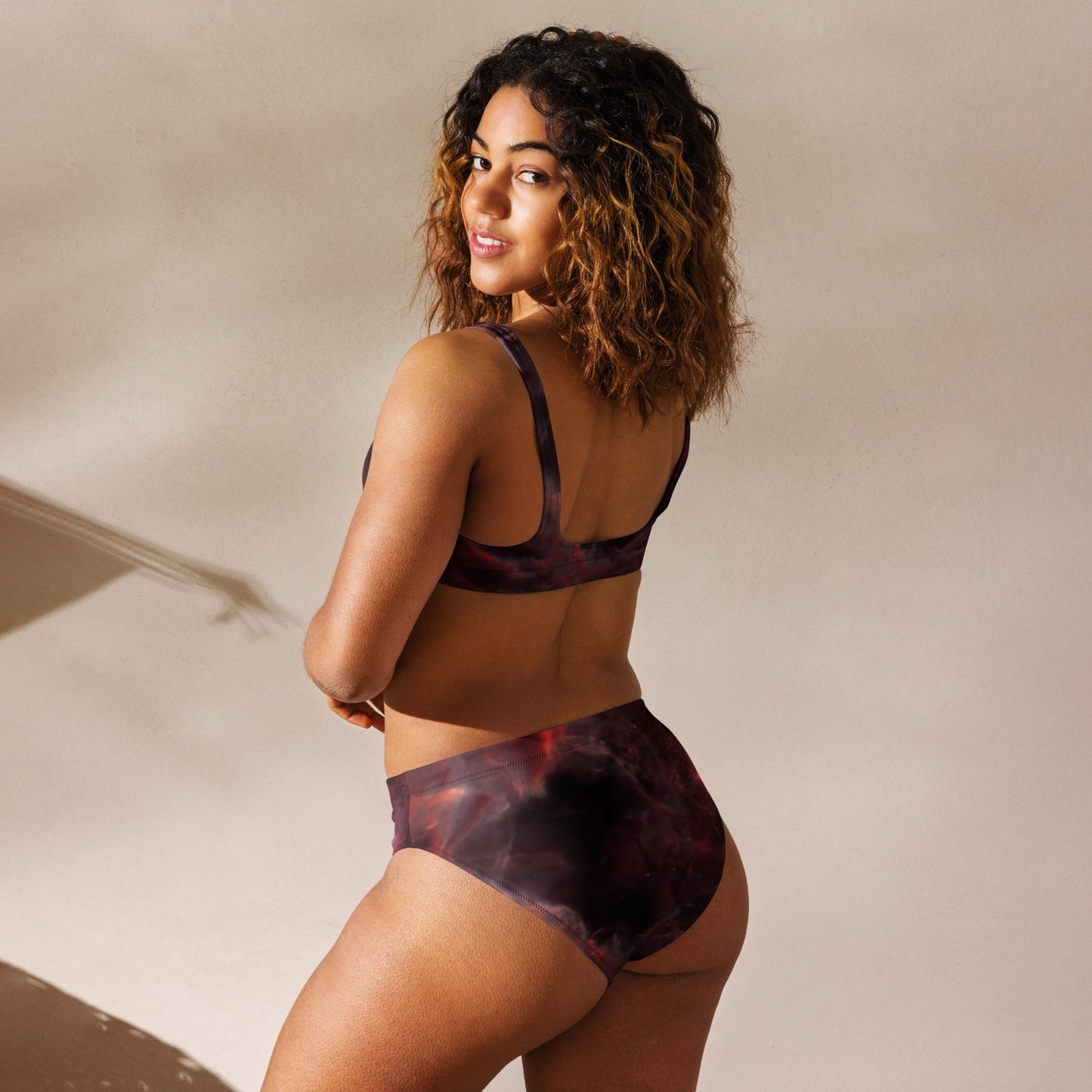 Recycled high-waisted bikini | Intergalactic Space Force | Nebula - Spectral Ink Shop - Bikini -3623801_12028