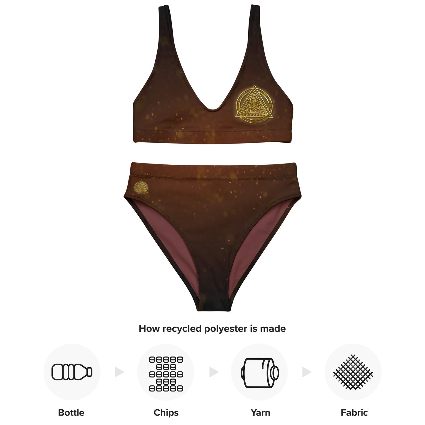 Recycled high-waisted bikini | The Last Rite | Logo - Spectral Ink Shop - Bikini -5533256_12028