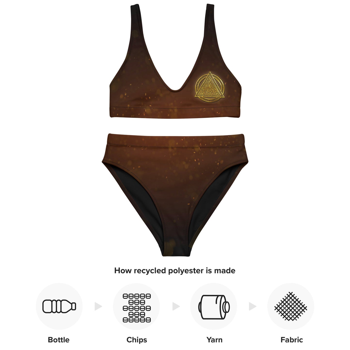 Recycled high-waisted bikini | The Last Rite | Logo - Spectral Ink Shop - Swimwear -5660952_12028
