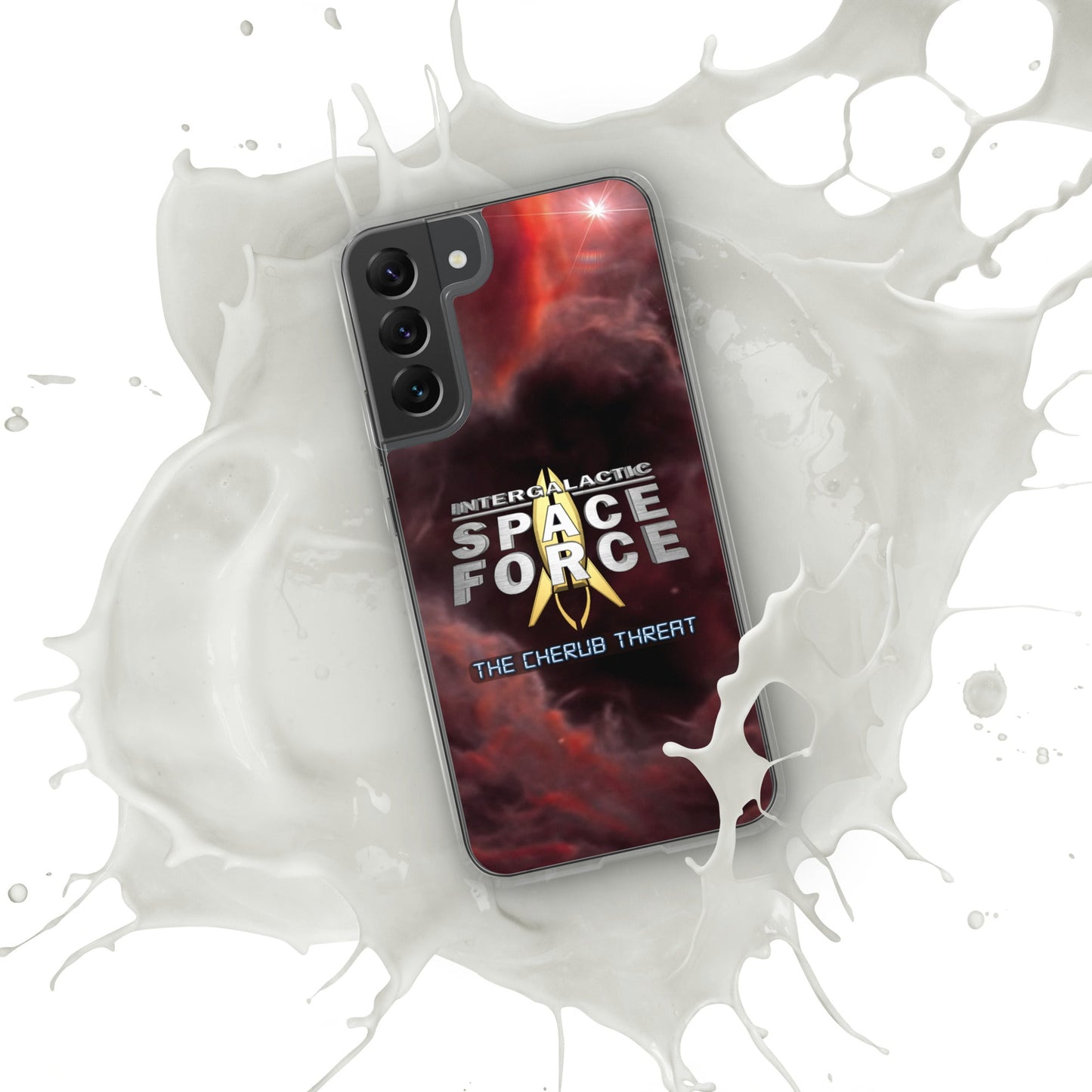 Samsung Case | Intergalactic Space Force 2 | Nebula and Logo - Spectral Ink Shop - Mobile Phone Cases -1567662_14634