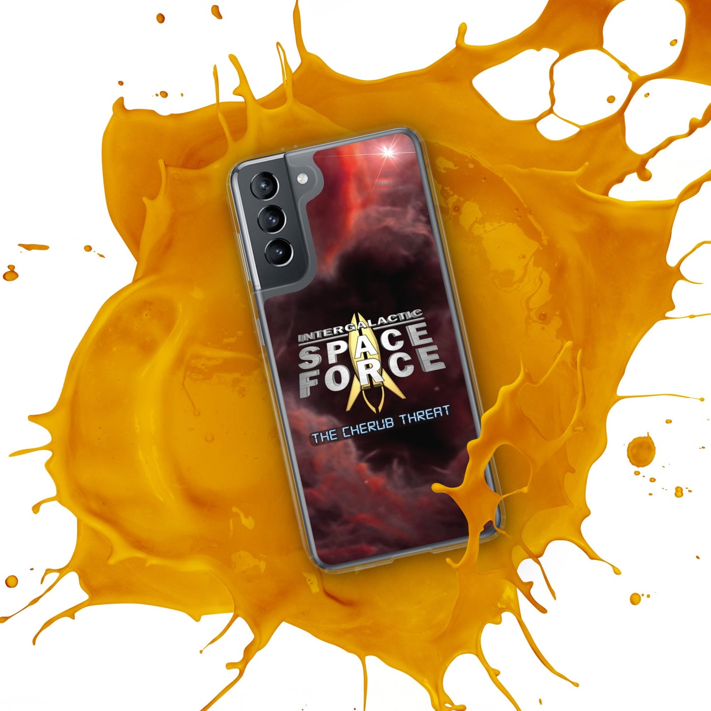 Samsung Case | Intergalactic Space Force 2 | Nebula and Logo - Spectral Ink Shop - Mobile Phone Cases -1567662_12025