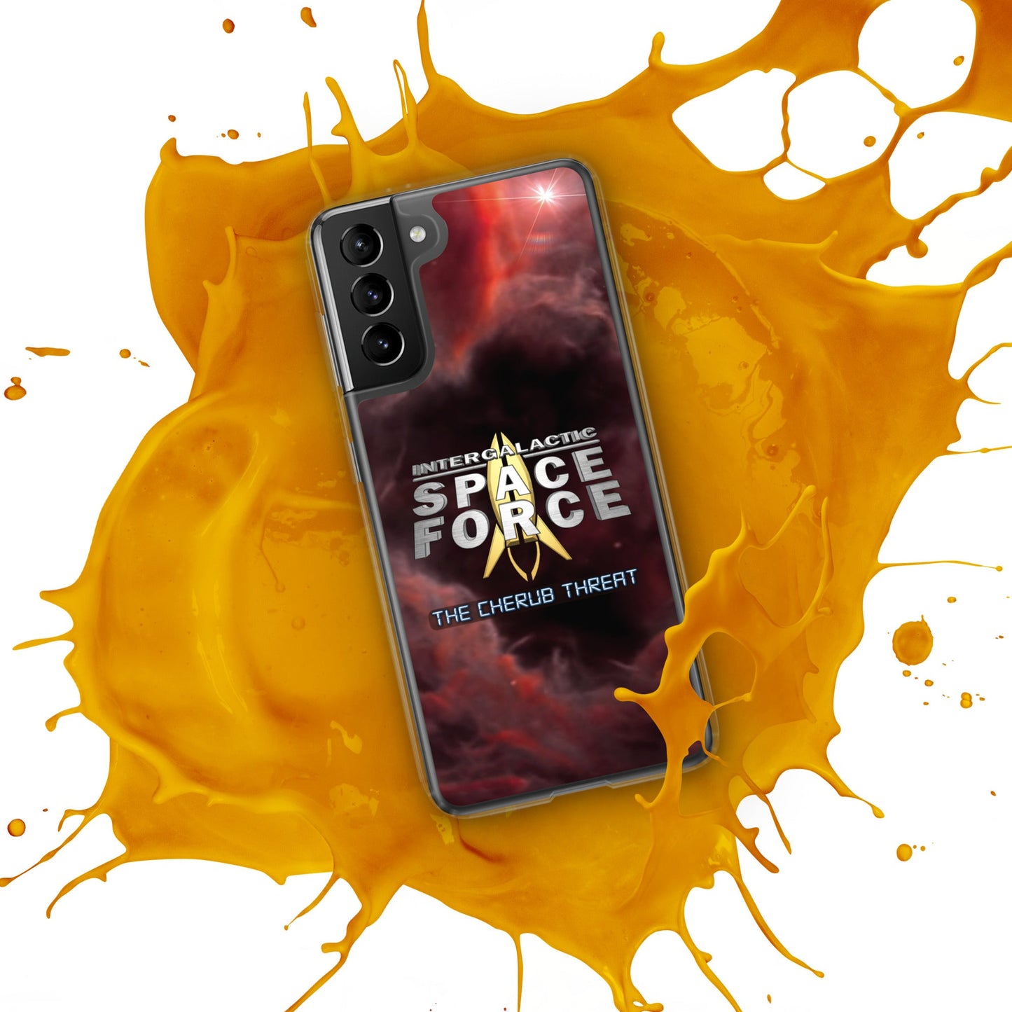 Samsung Case | Intergalactic Space Force 2 | Nebula and Logo - Spectral Ink Shop - Mobile Phone Cases -1567662_12027