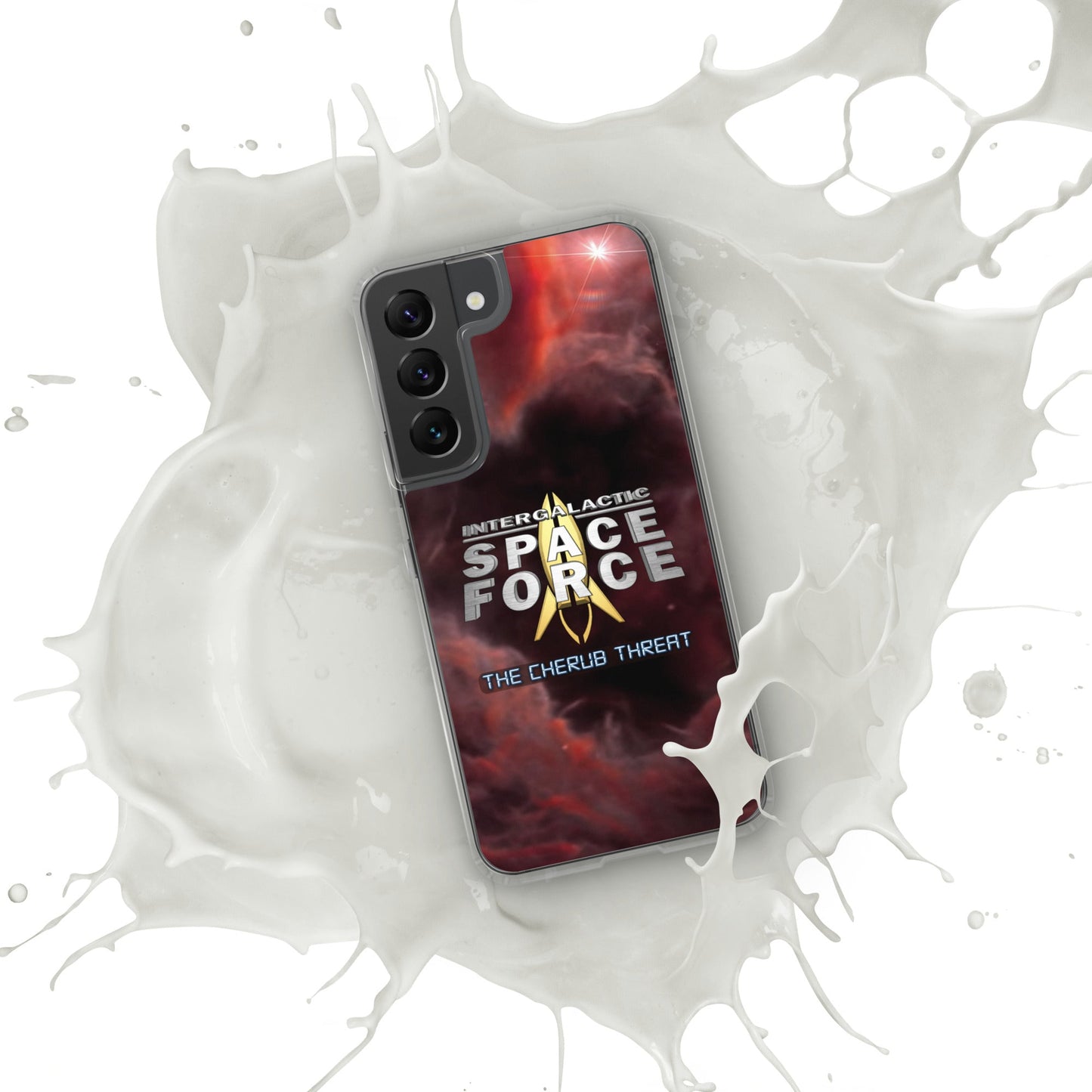 Samsung Case | Intergalactic Space Force 2 | Nebula and Logo - Spectral Ink Shop - Mobile Phone Cases -1567662_14633
