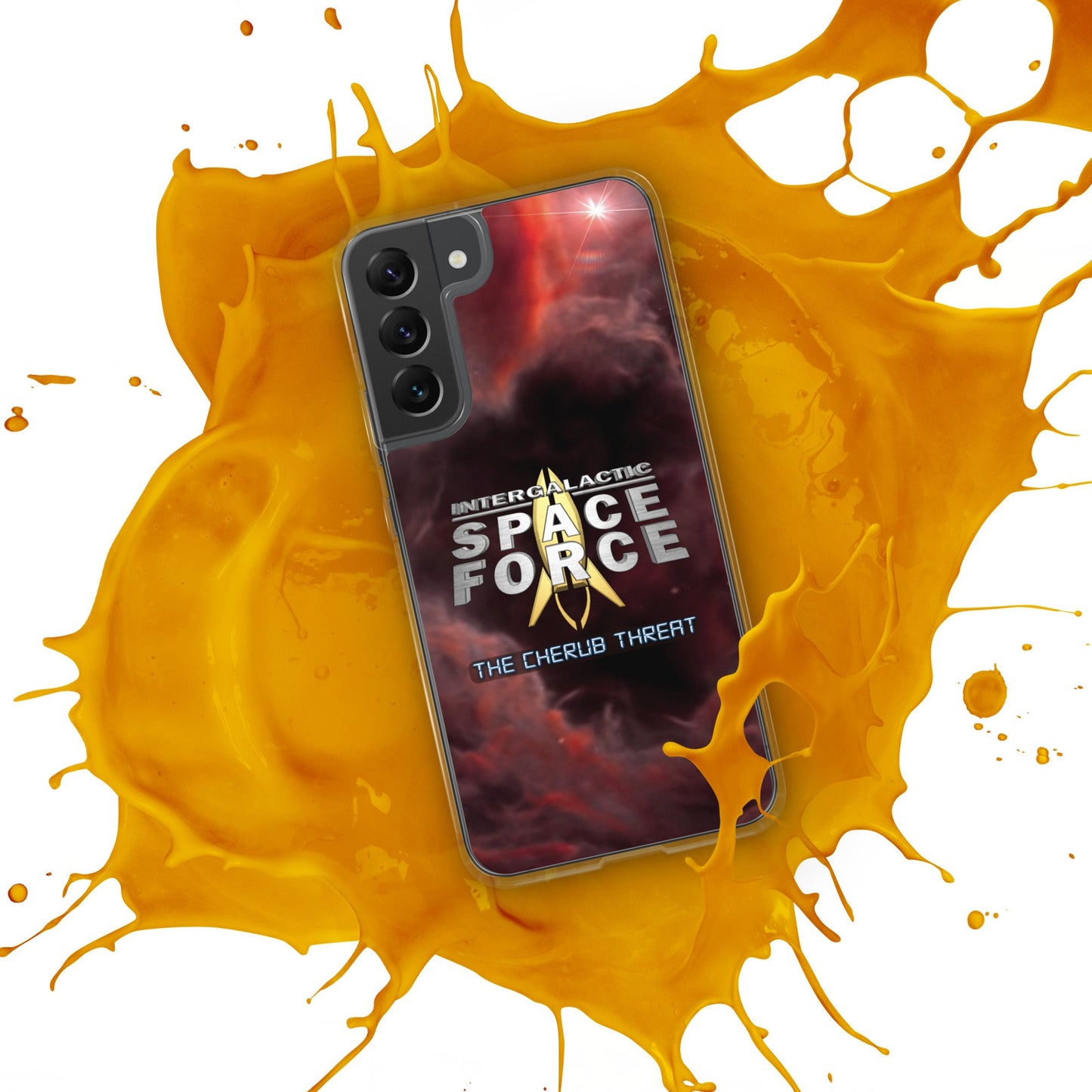 Samsung Case | Intergalactic Space Force 2 | Nebula and Logo - Spectral Ink Shop - Mobile Phone Cases -1567662_14634