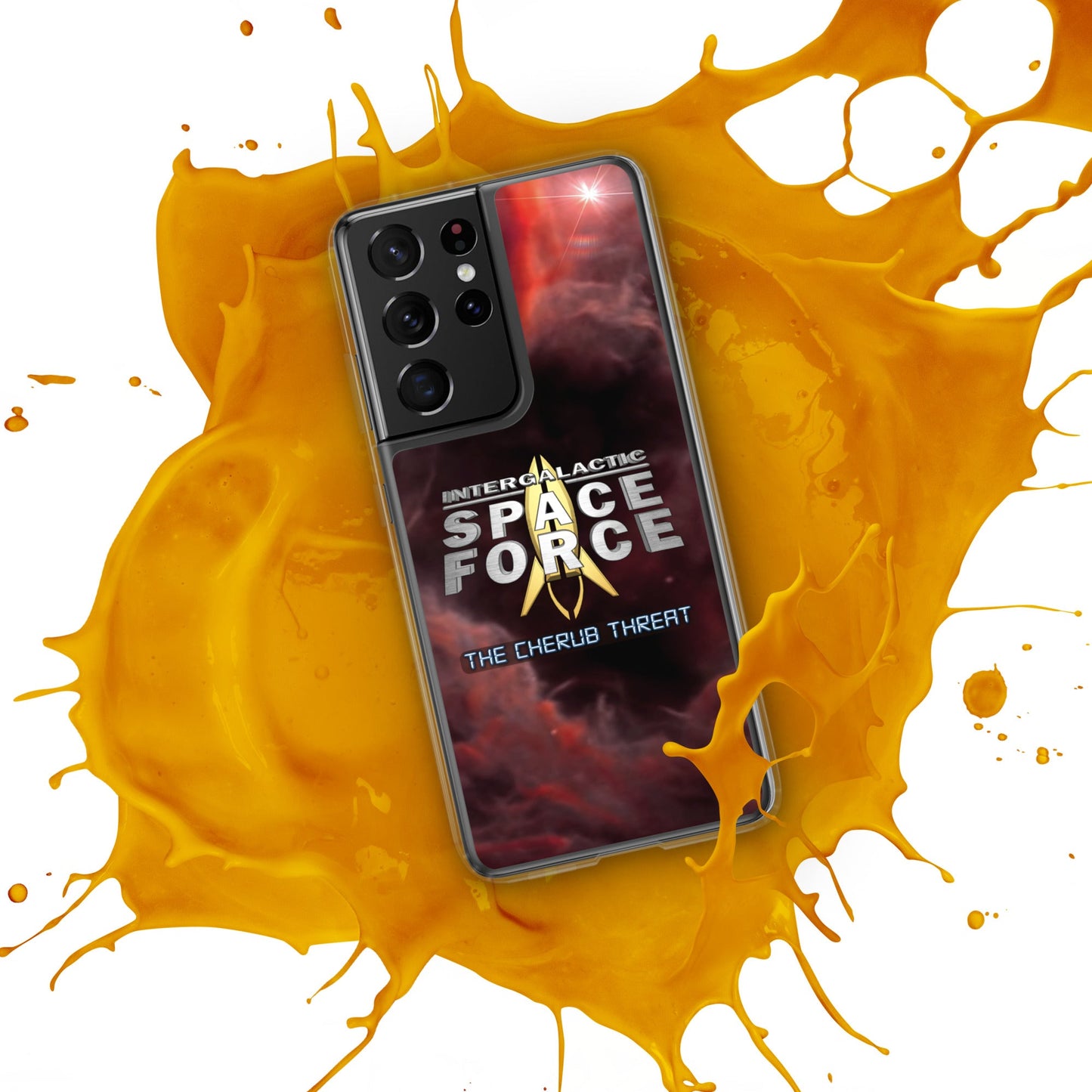 Samsung Case | Intergalactic Space Force 2 | Nebula and Logo - Spectral Ink Shop - Mobile Phone Cases -1567662_12026