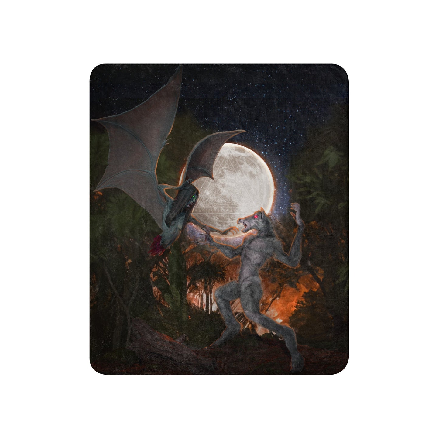 Short Bites | Manananggal vs Tikbalang | Sherpa Blanket - A Mythic Battle on Cozy Terrain - Spectral Ink Shop - -1345495_17482