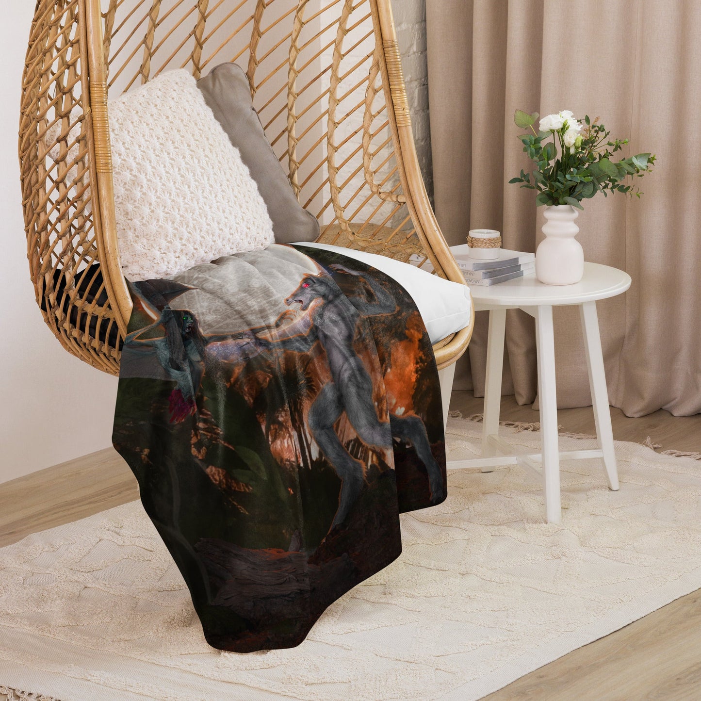Short Bites | Manananggal vs Tikbalang | Sherpa Blanket - A Mythic Battle on Cozy Terrain - Spectral Ink Shop - -1345495_17483