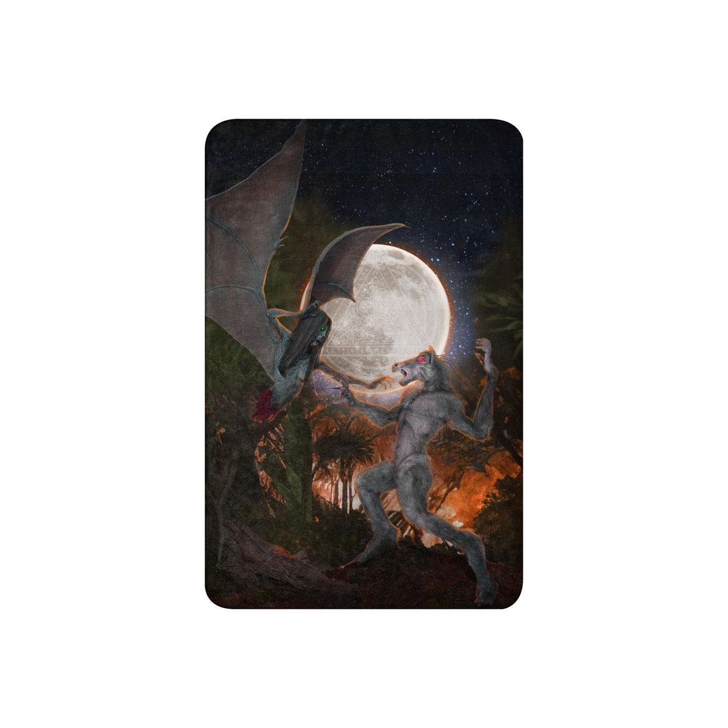 Short Bites | Manananggal vs Tikbalang | Sherpa Blanket - A Mythic Battle on Cozy Terrain - Spectral Ink Shop - -1345495_17483