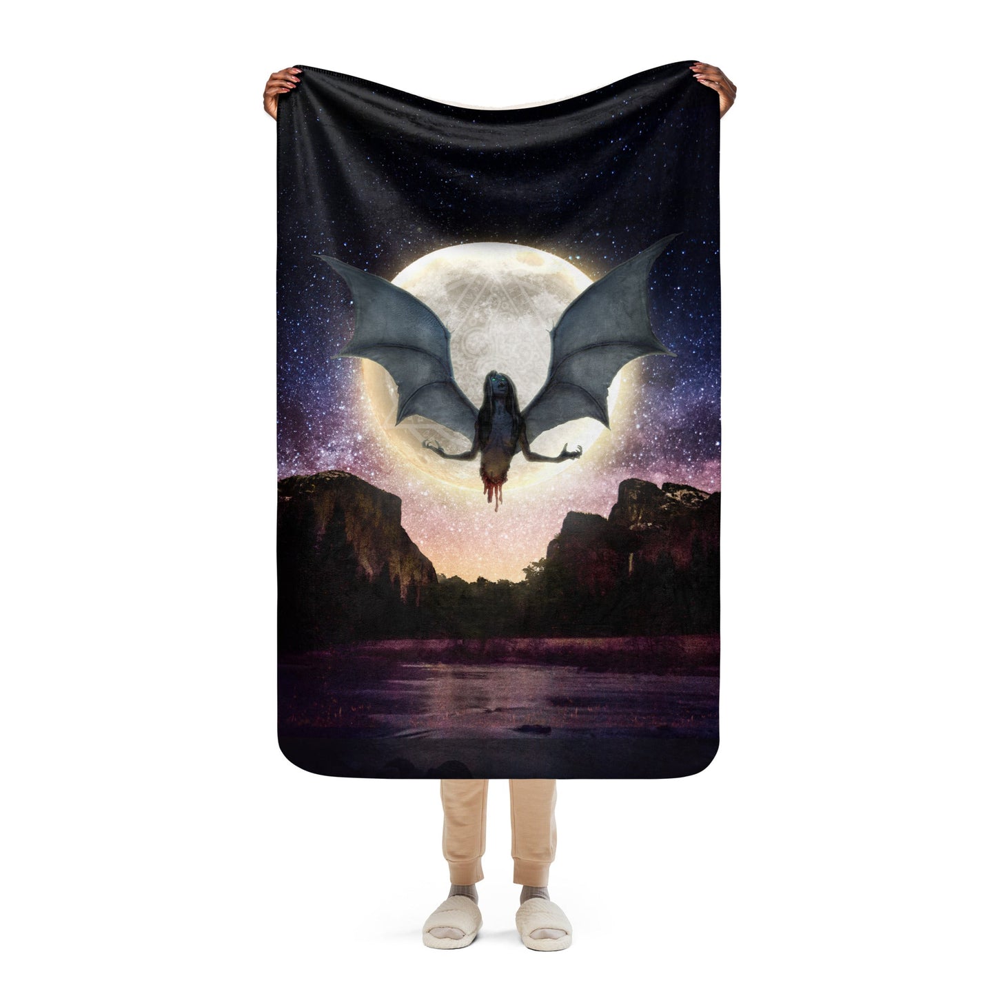 The Baby-Eater | Sherpa Blanket - Embrace Chilling Comfort - Spectral Ink Shop - -9657138_17483
