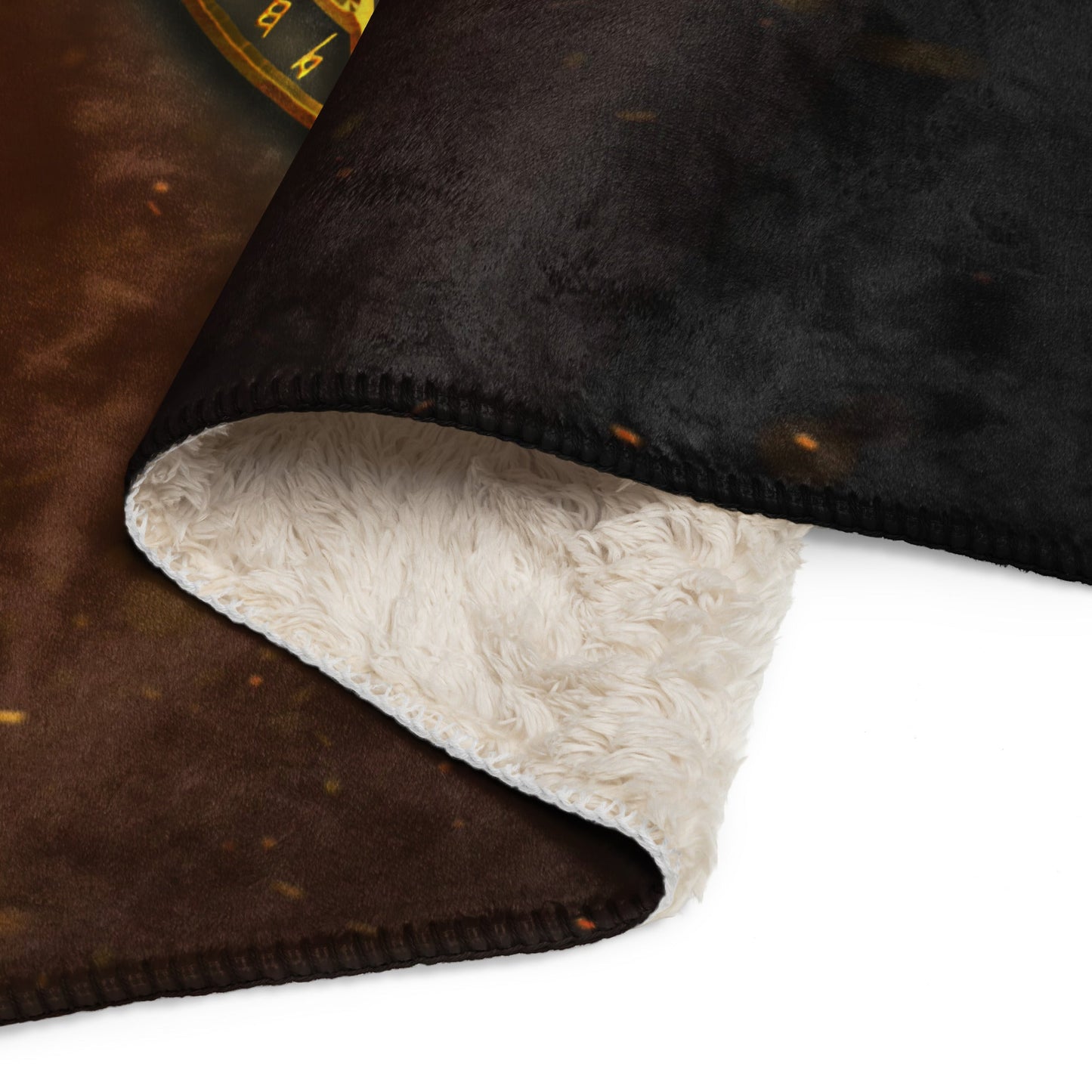 The Last Rite | Logo | Sherpa Blanket - Embrace the Fiery Embers of Horror - Spectral Ink Shop - -6359201_17483